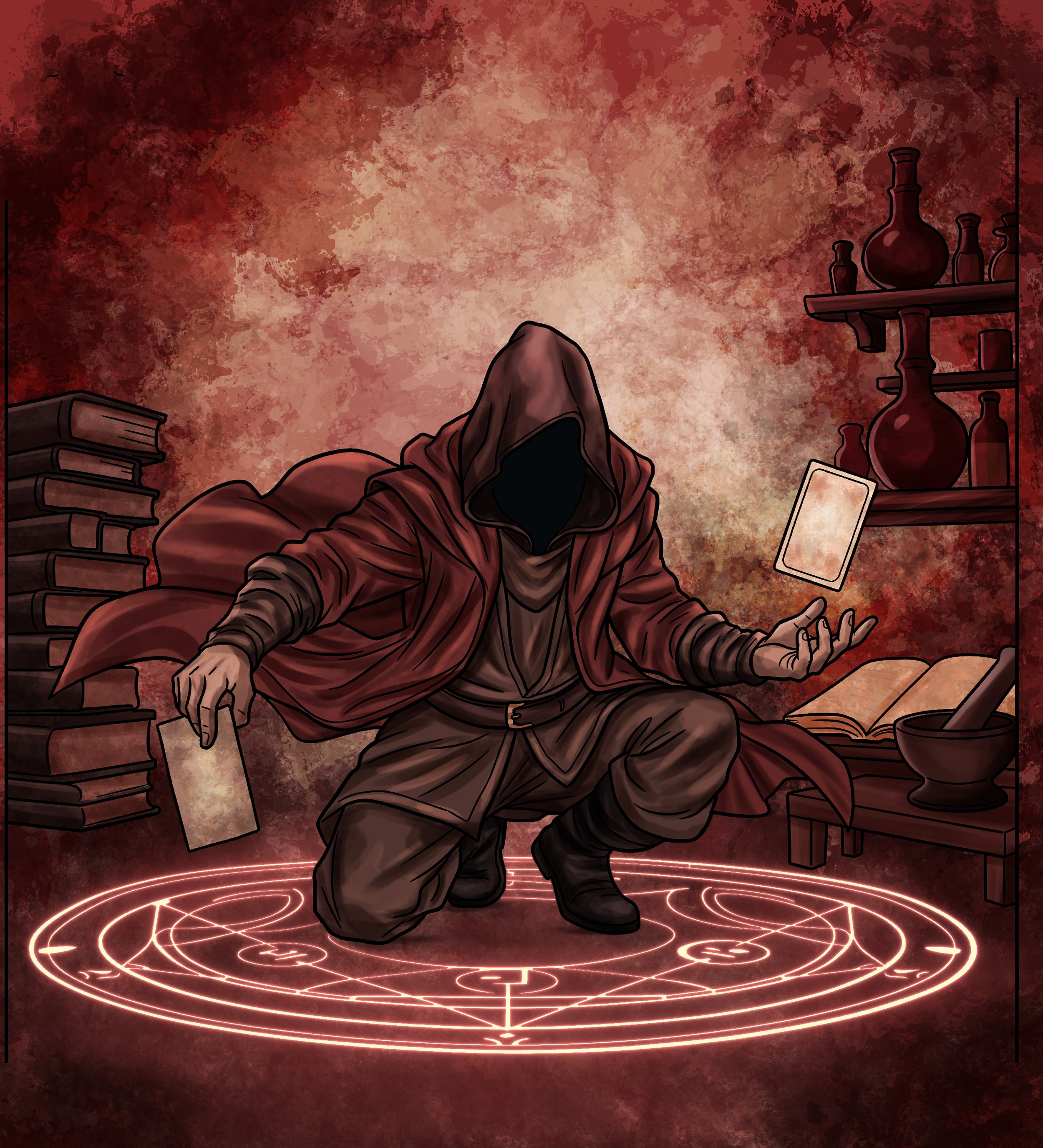 Alchemist character card artwork from Sovereign's Gambit, a fantasy trading card game.