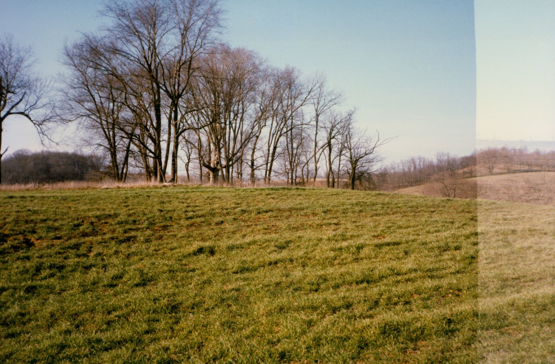 The John Laird Cemetery from the view of the surrounding fields