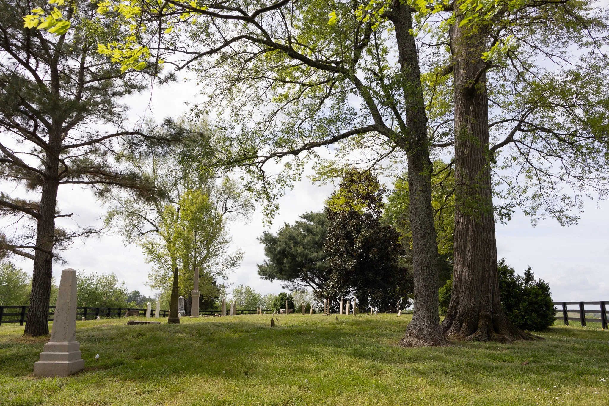 View of the John Laird Cemetery from the north side
