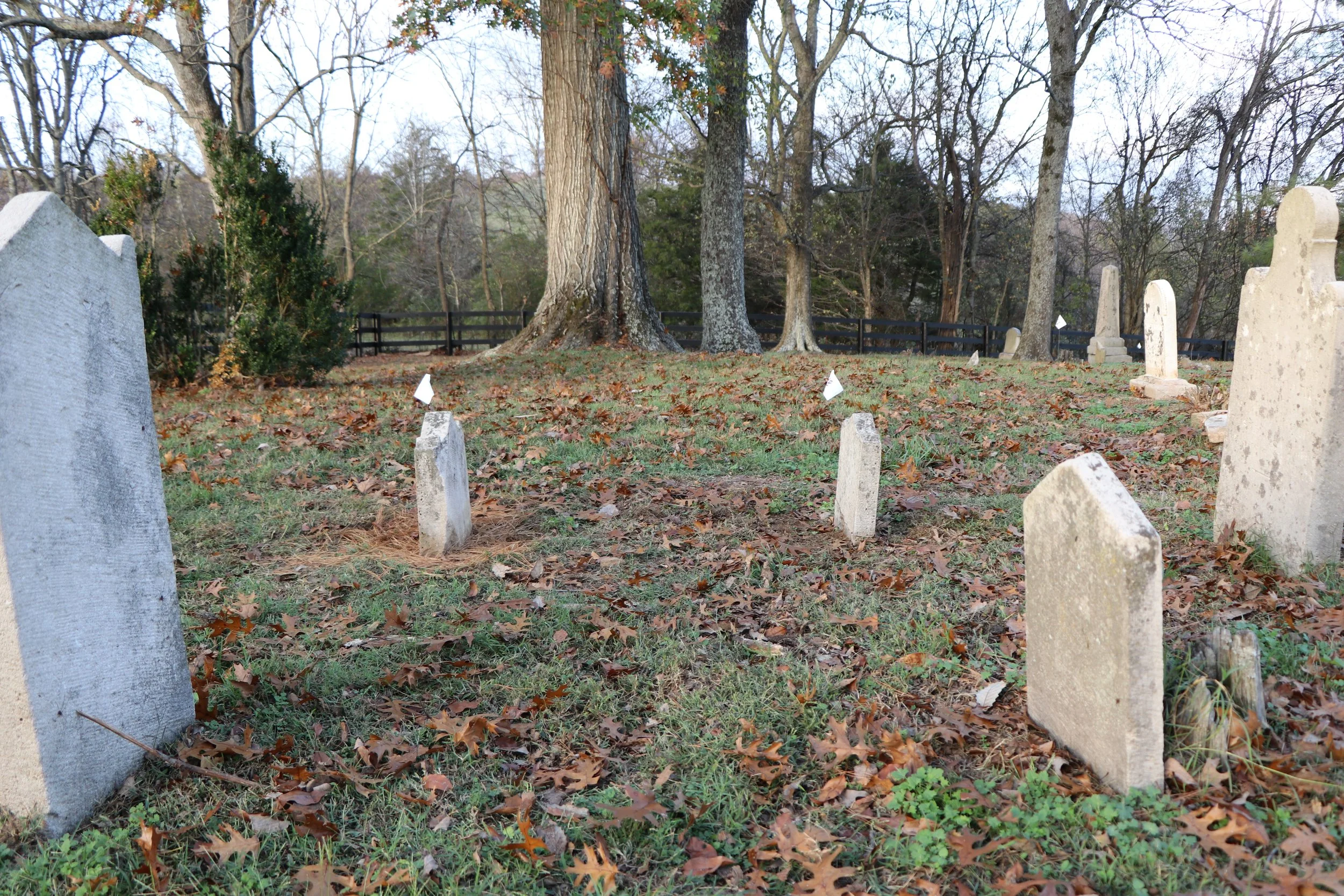 Cemetery headstones before restoration (continued)