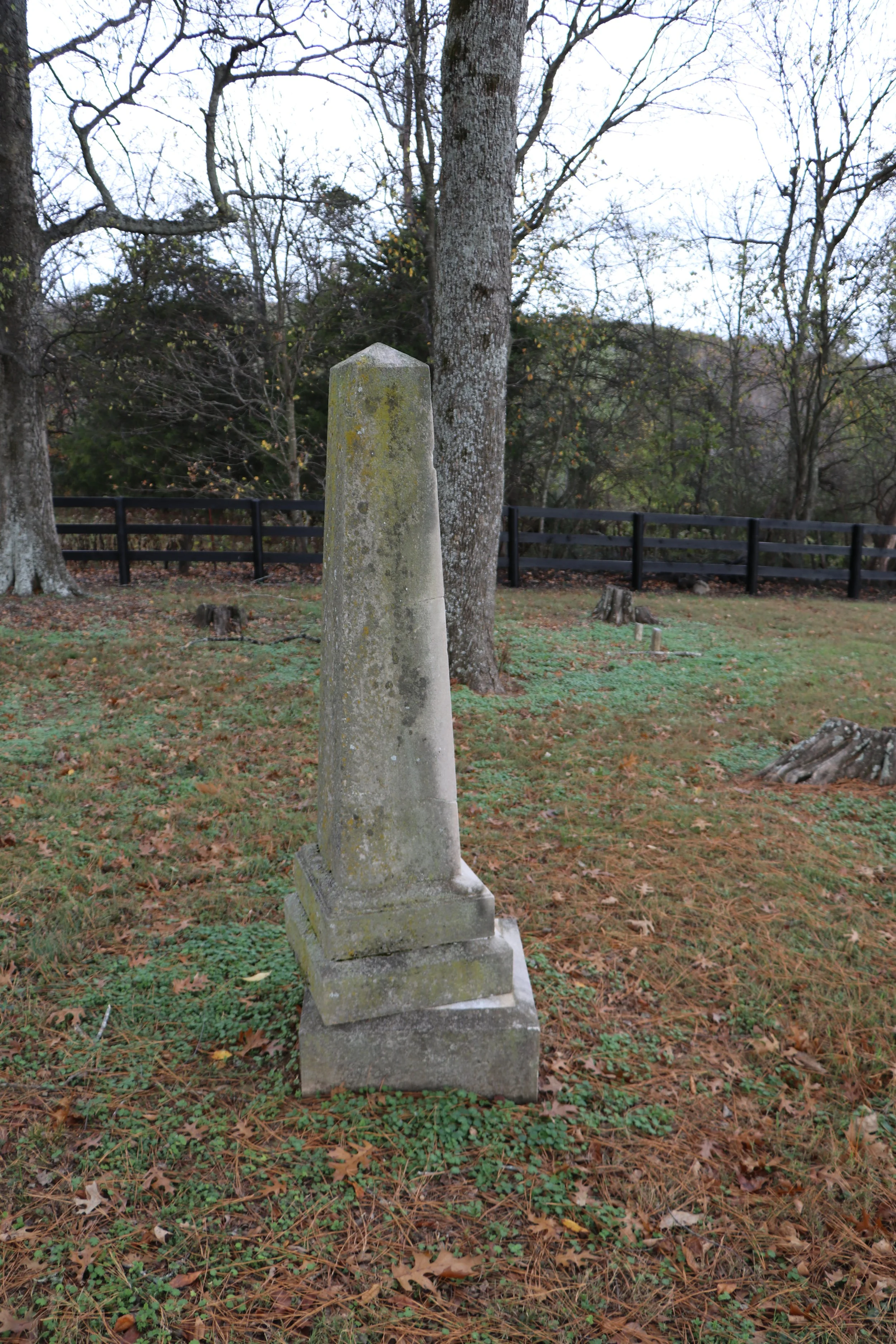 JLC's large central obelisk before recentering
