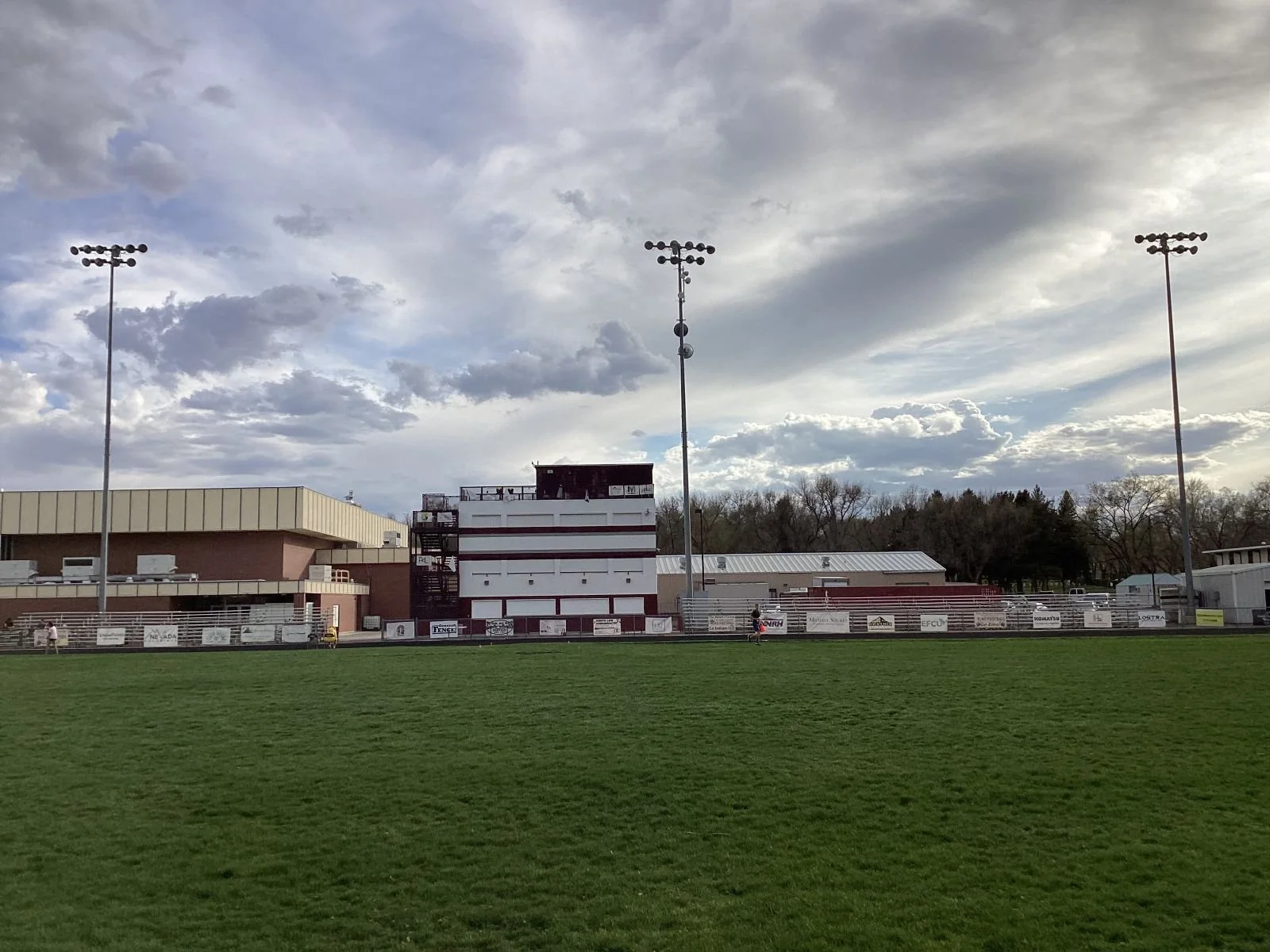 Warrior Field announcer booth view