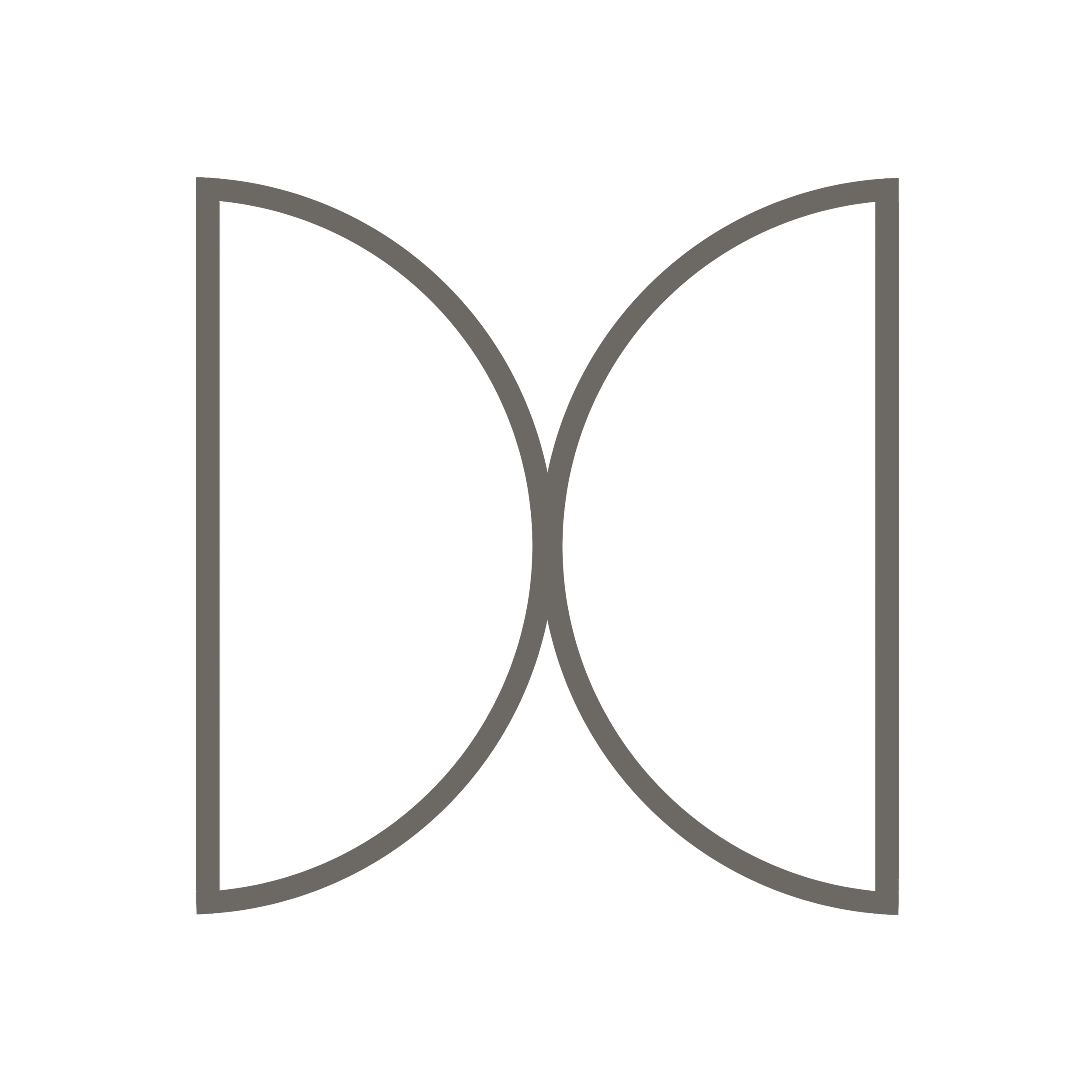 Black background with a simple, stylized gray butterfly icon.