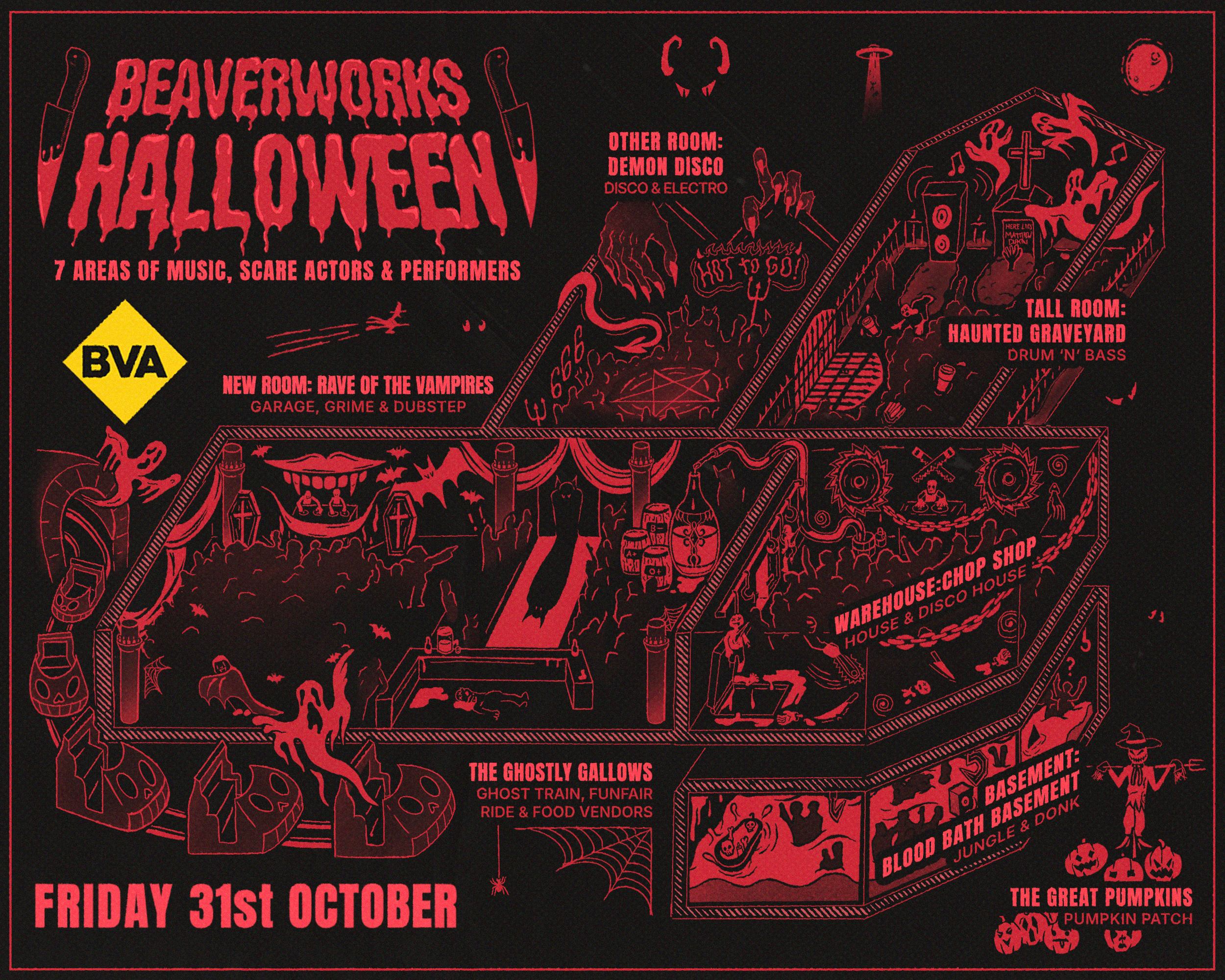 Beaver Works: Halloween Event Map