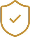 A shield with a checkmark in the center, symbolizing security or protection.