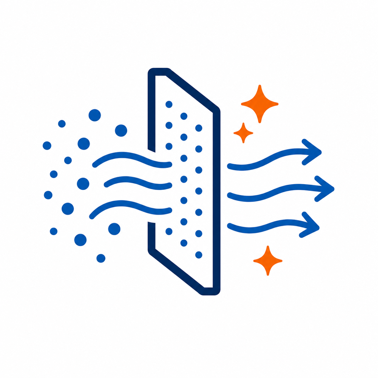 HVAC Icon Air Quality Flow - Clickable For Internal Air Quality Service