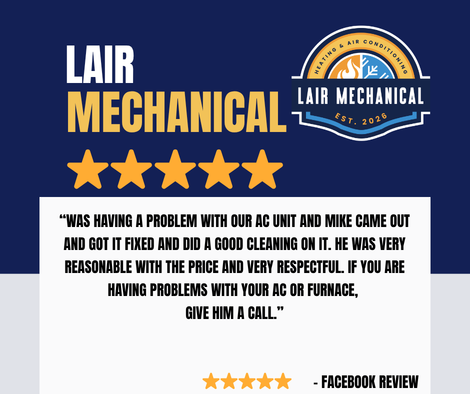 "Was having a problem with our AC unit and Mike came out and got it fixed and did a good cleaning on it. He was very reasonable with the price and very respectful. If you are having problems with your AC or Furnace, give him a call"