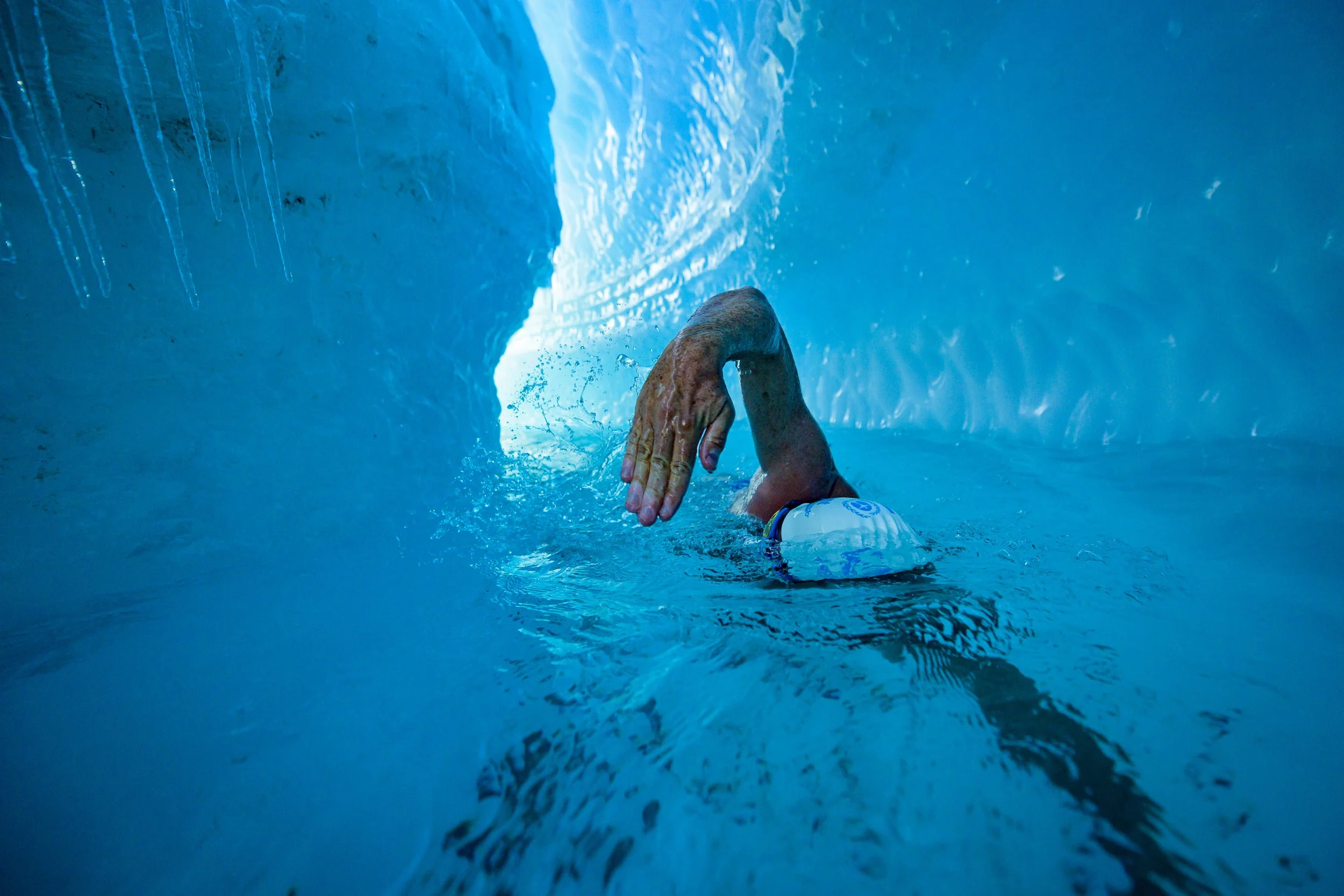 East Antarctica, 2020
First swim down a sub-glacial river
Photo by Kelvin Trautman