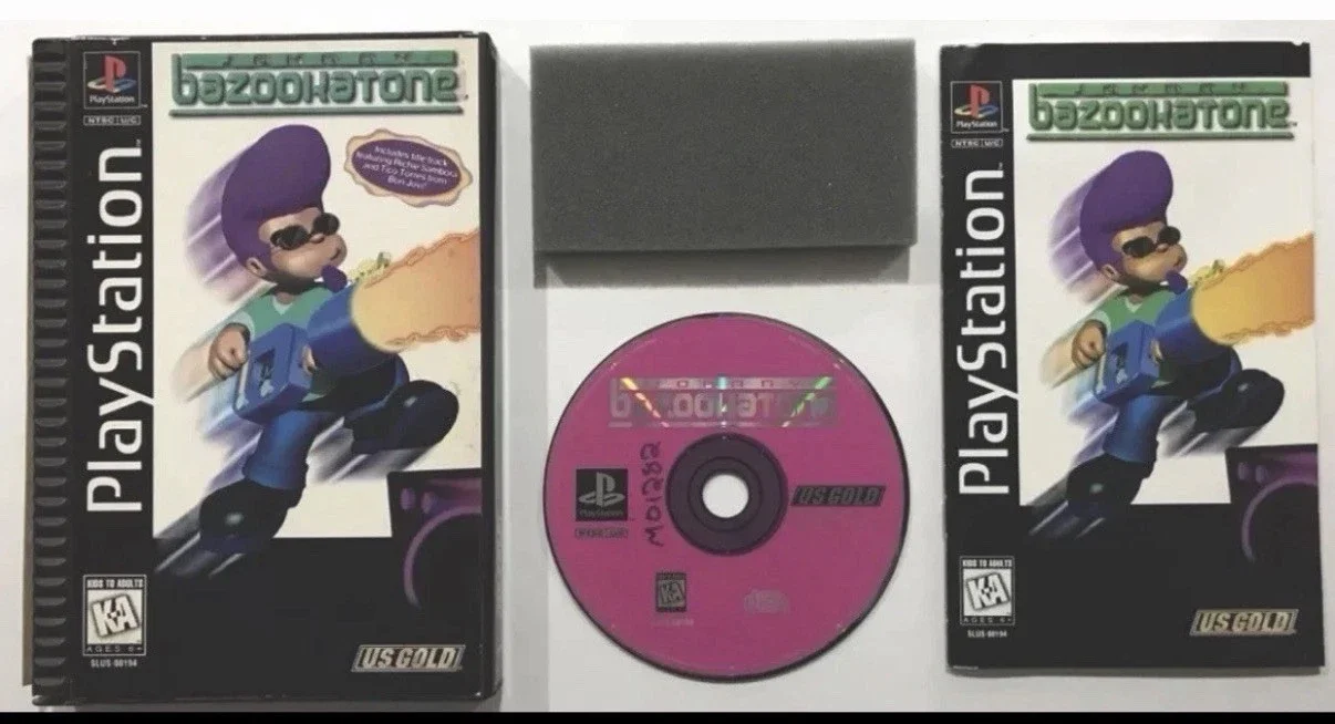 Johnny Bazookatone Long Book PS1 Complete-Tested