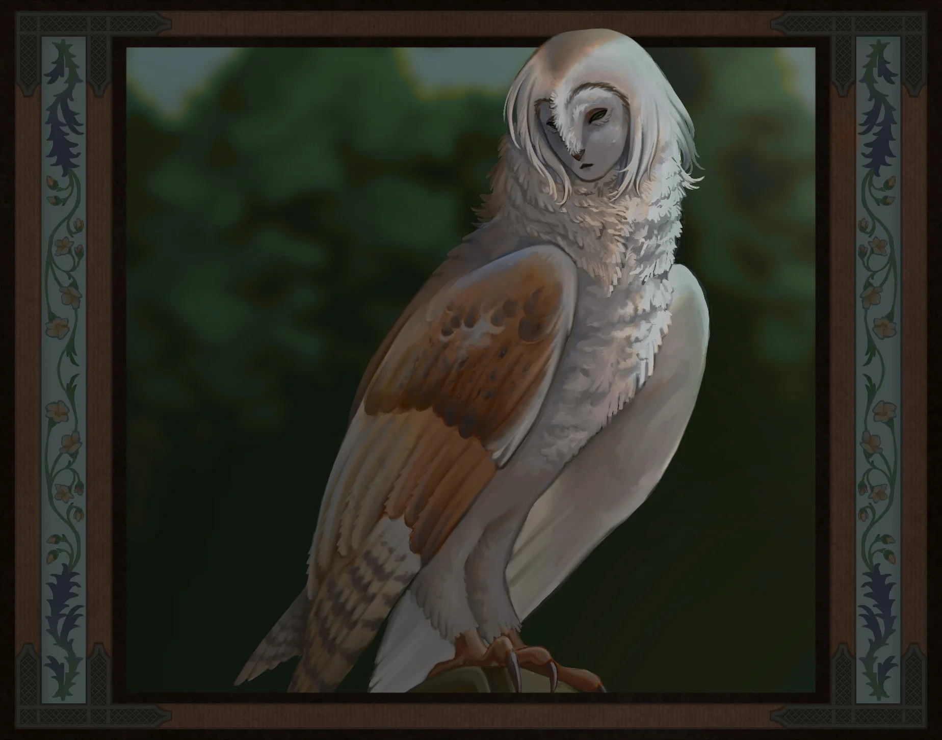 Owl Harpy | Digital illustration, 2023

