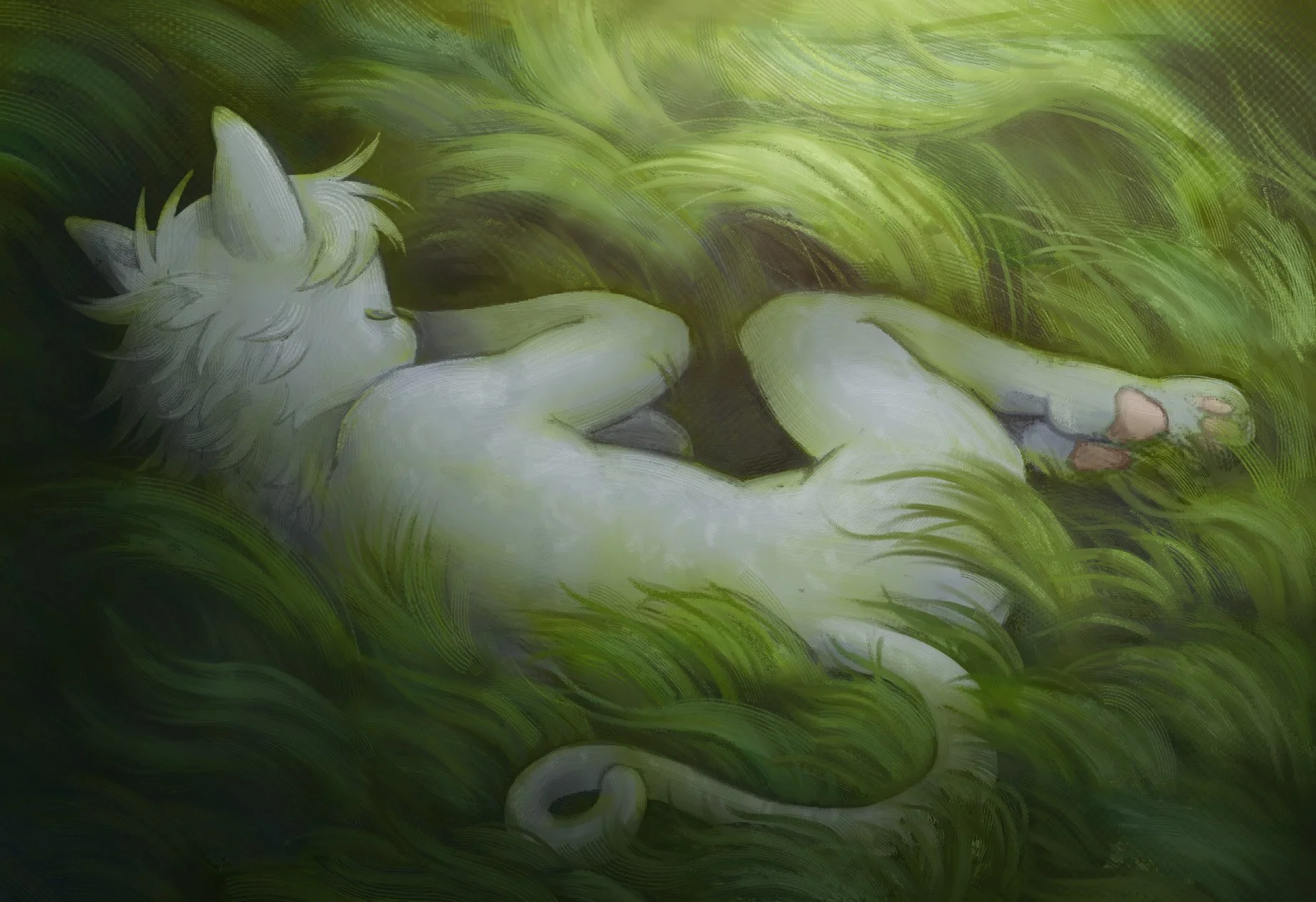 Viridescent Slumber | Digital illustration, 2023