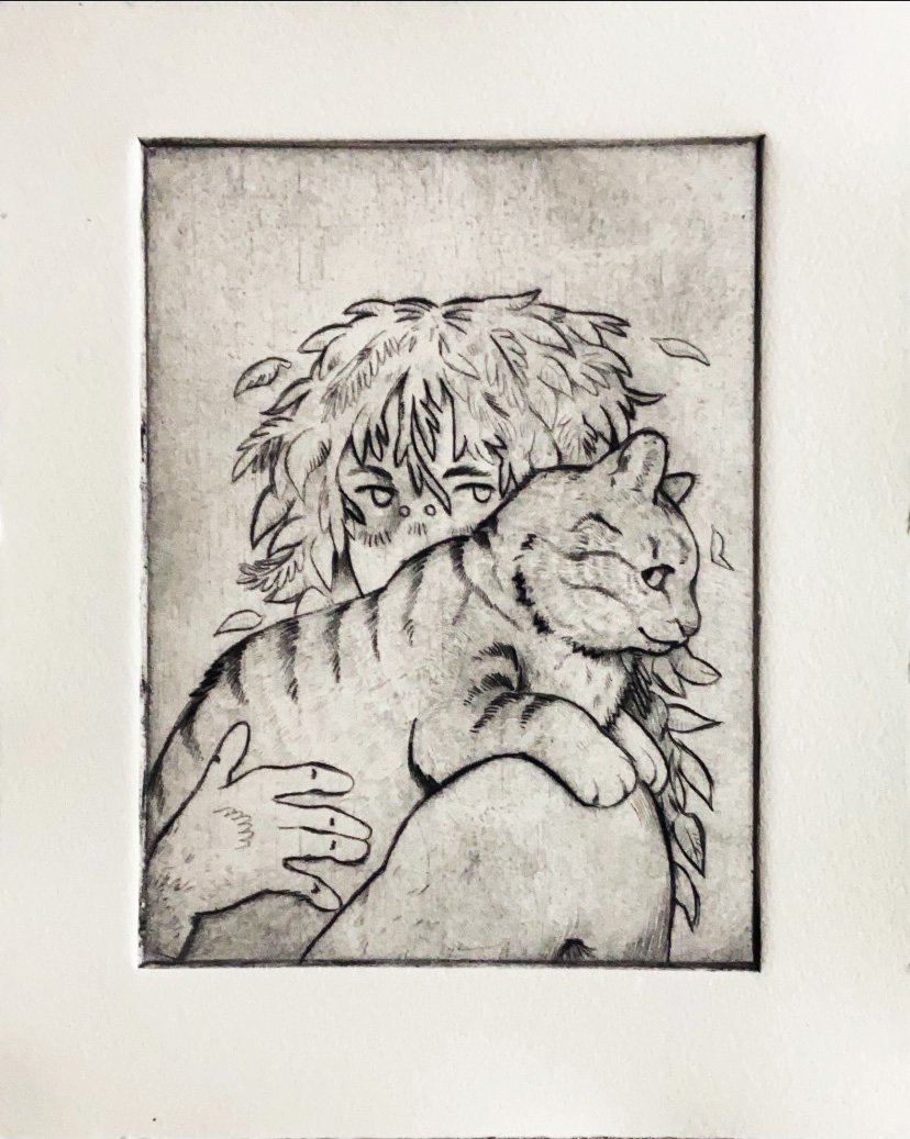 Self Portrait | Drypoint Etch, 2025