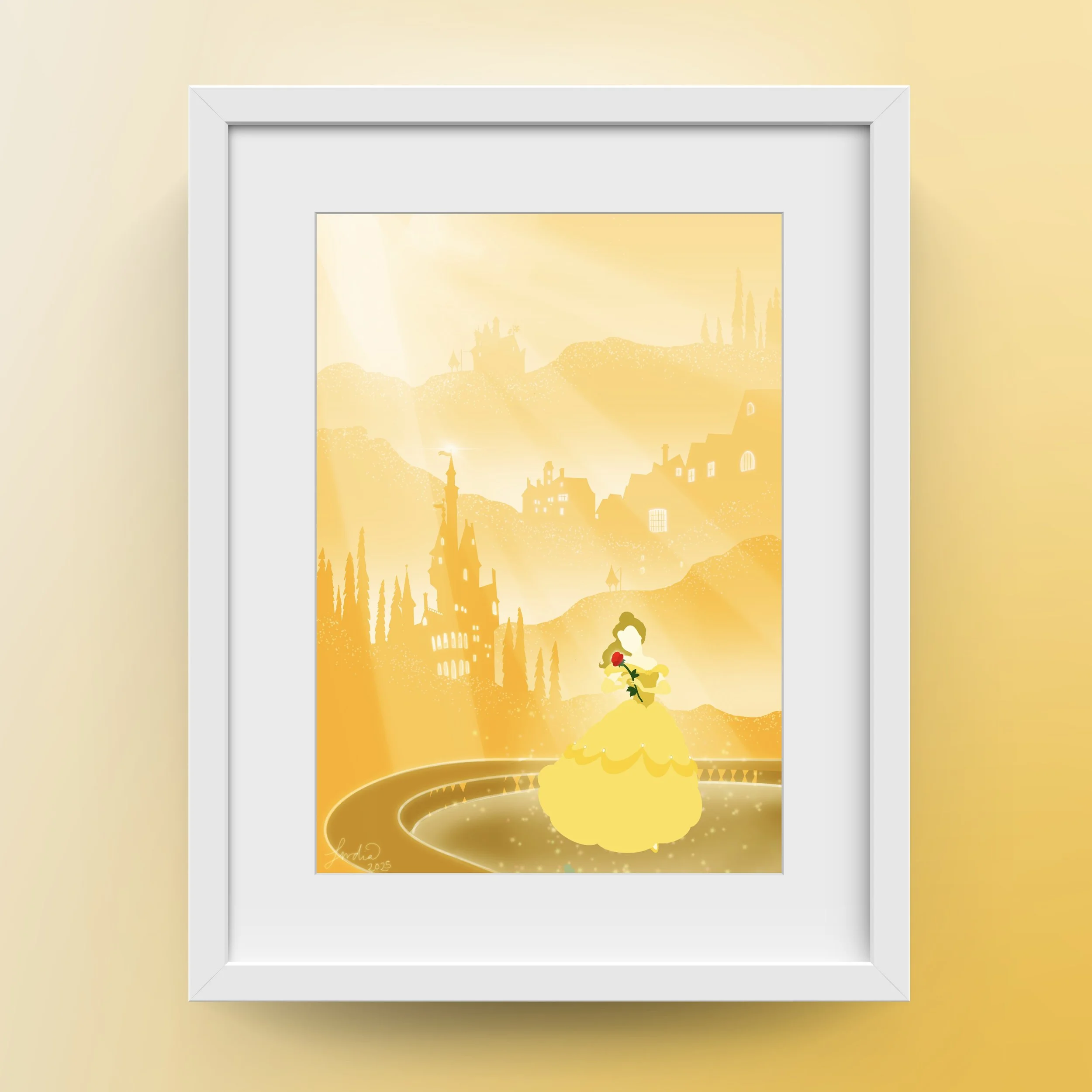 Original artwork based on Disney's 'Beauty and the Beast'. 