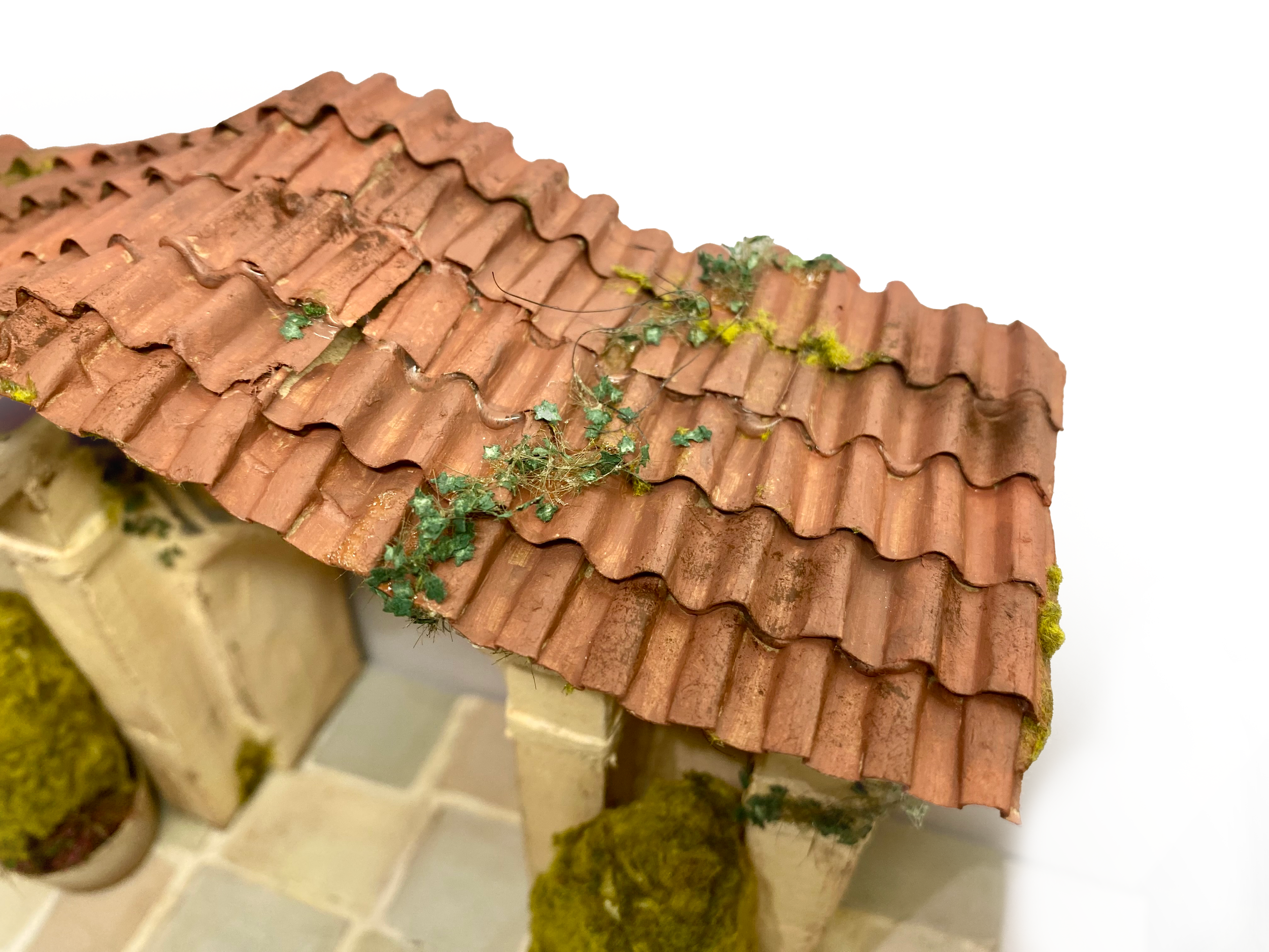 Tiling details, and practicing weathering techniques. 
