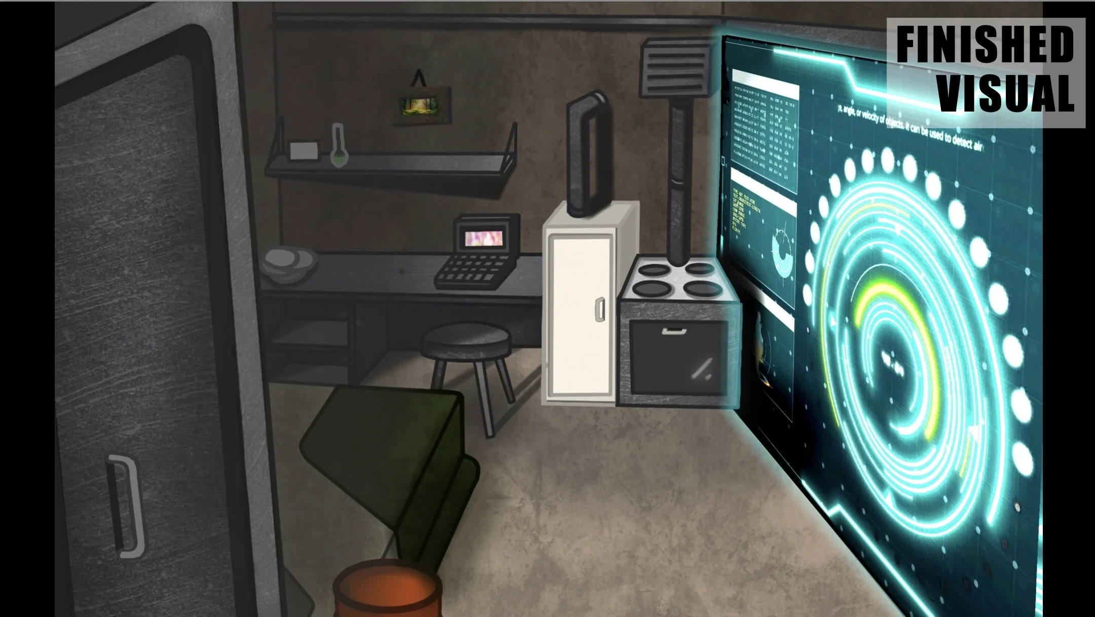 'Mr Jefferson' apartment interior, designed and drawn in Procreate. 