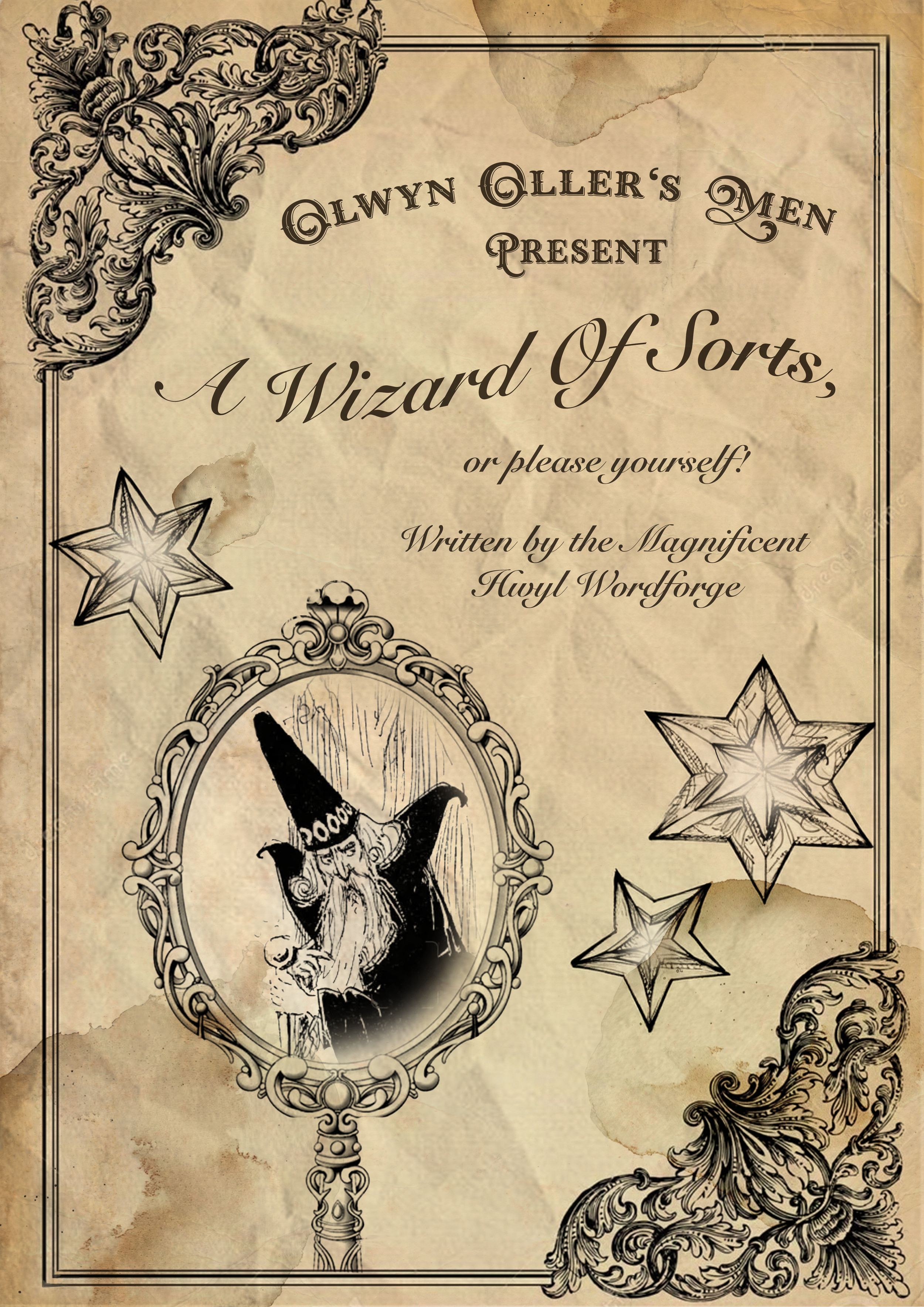 Victorian style theatre poster prop for 'A Wizard of Sorts', 2026