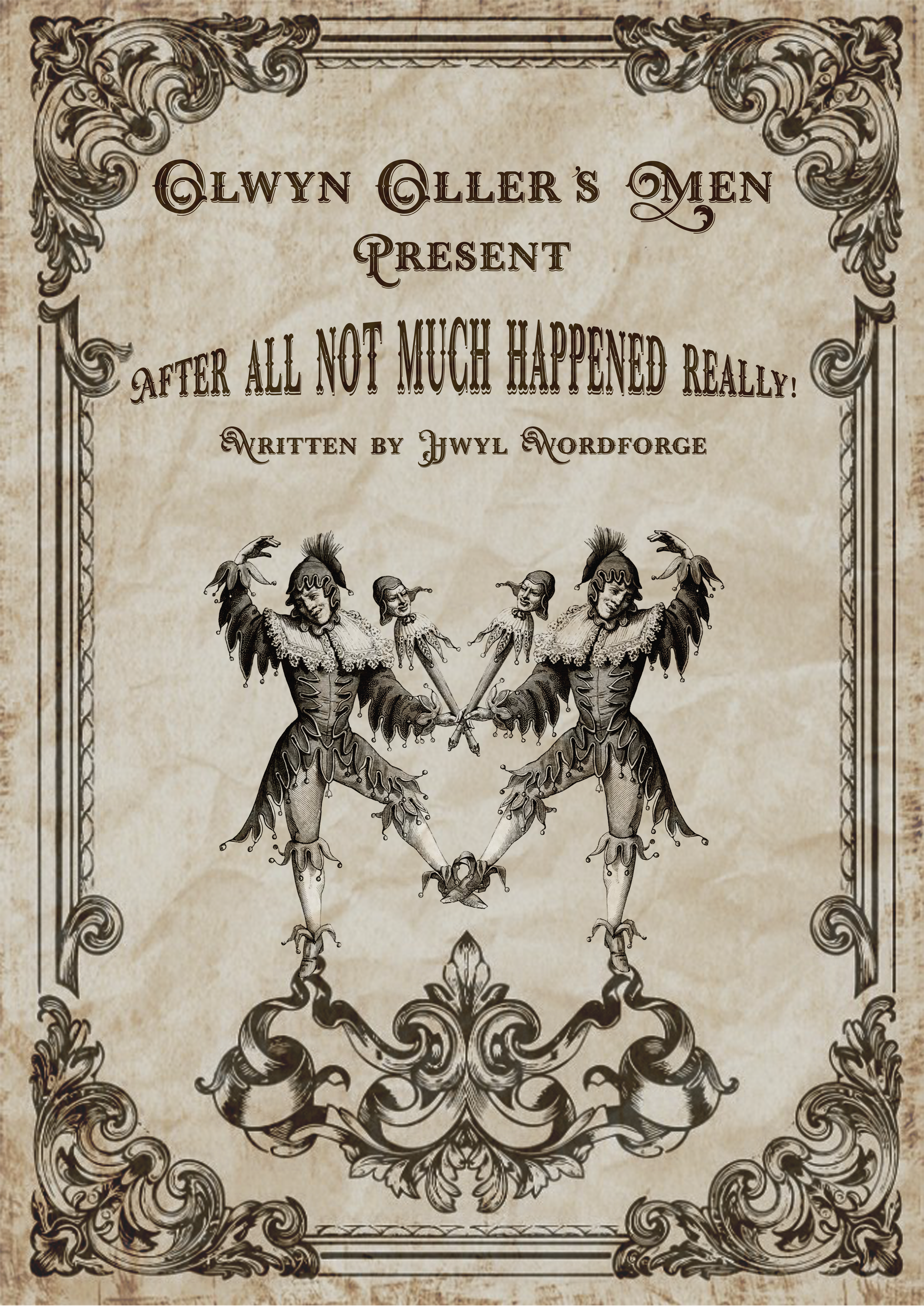 Victorian style theatre poster prop for 'After all not much happened really', 2026