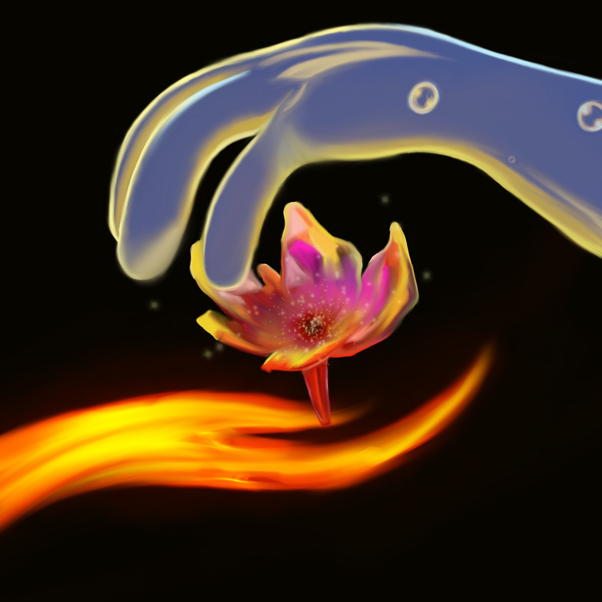 Digital drawing based on Disney's 'Elemental', 2022. 
