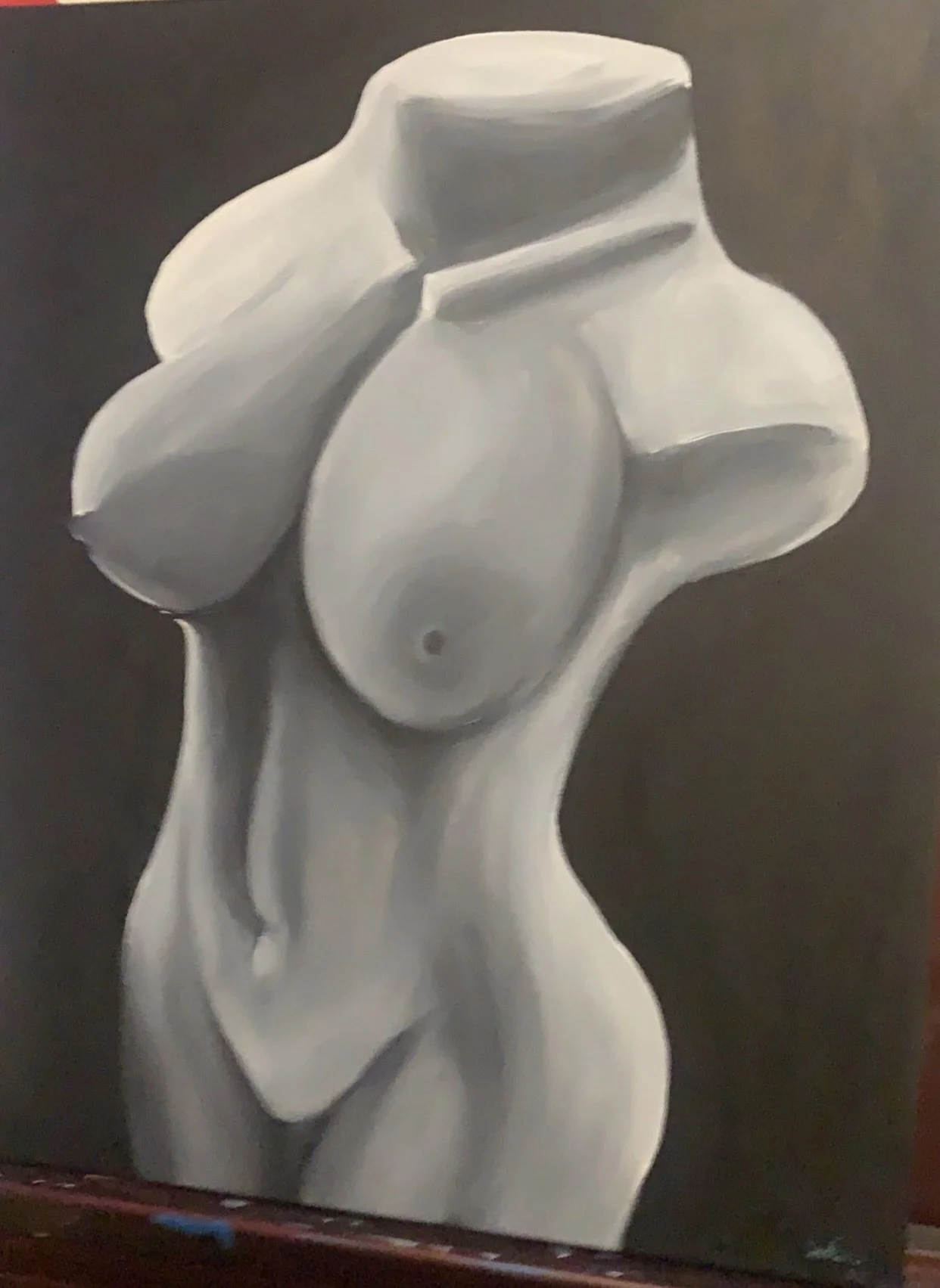 'Human form study 1' - acrylic paint on canvas, 2021