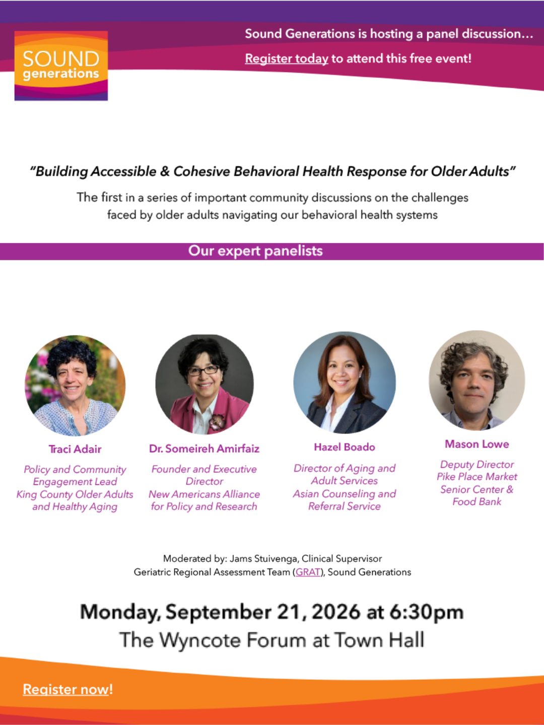 Building Accessible & Cohesive Behavioral Health Response for Older Adults by Sound Generations