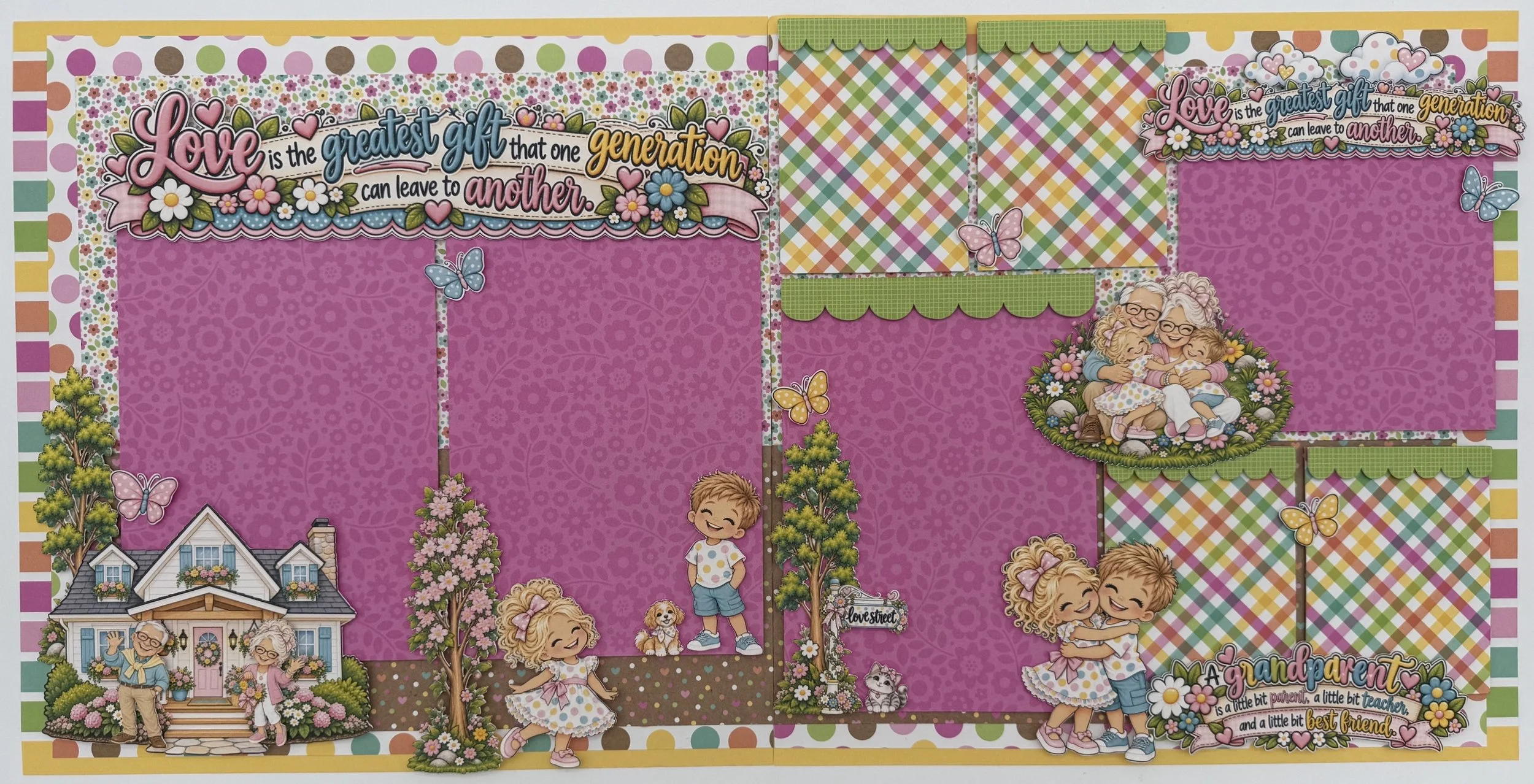 Love is the Greatest Gift Scrapbook Layout
