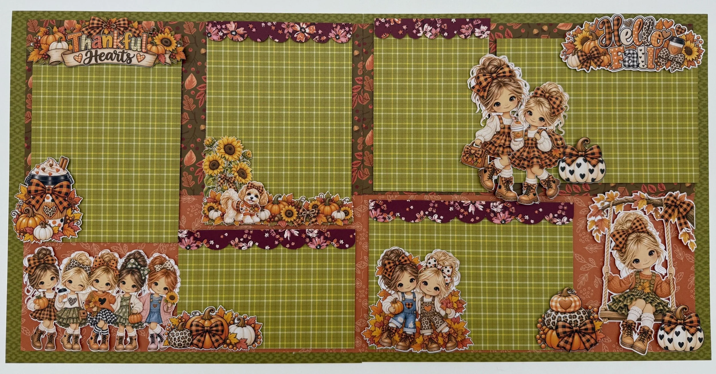 Thankful Hearts Layout Kit
