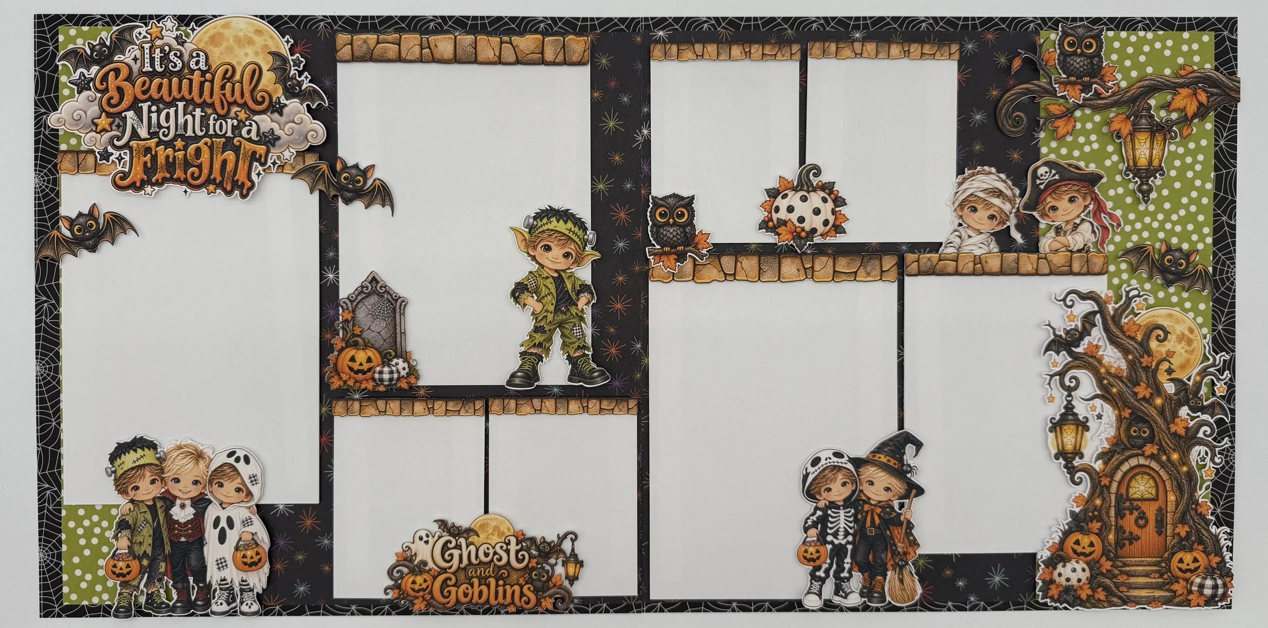 Ghosts and Goblins Scrapbook Layout Kit