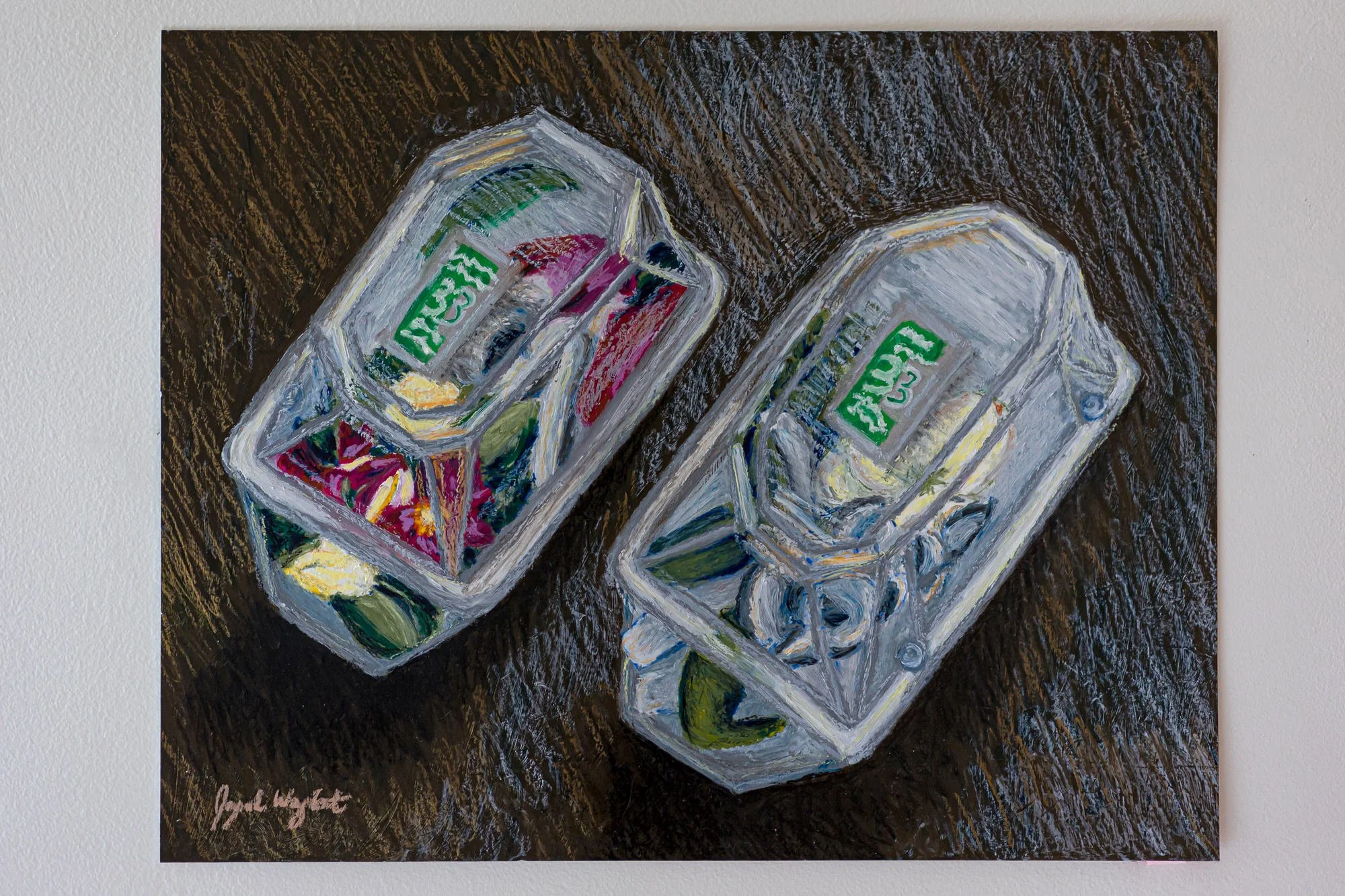 Corsages from the florist,
2023,
Oil pastel on paper,
20 x 15.5 inches
