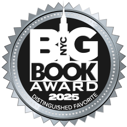 2025 Big Book Award logo with a circular design, cityscape silhouette, and starburst border.