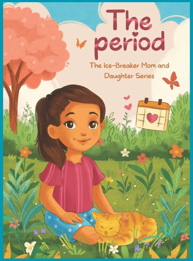 Book cover illustrated with young girl and cat in a park.