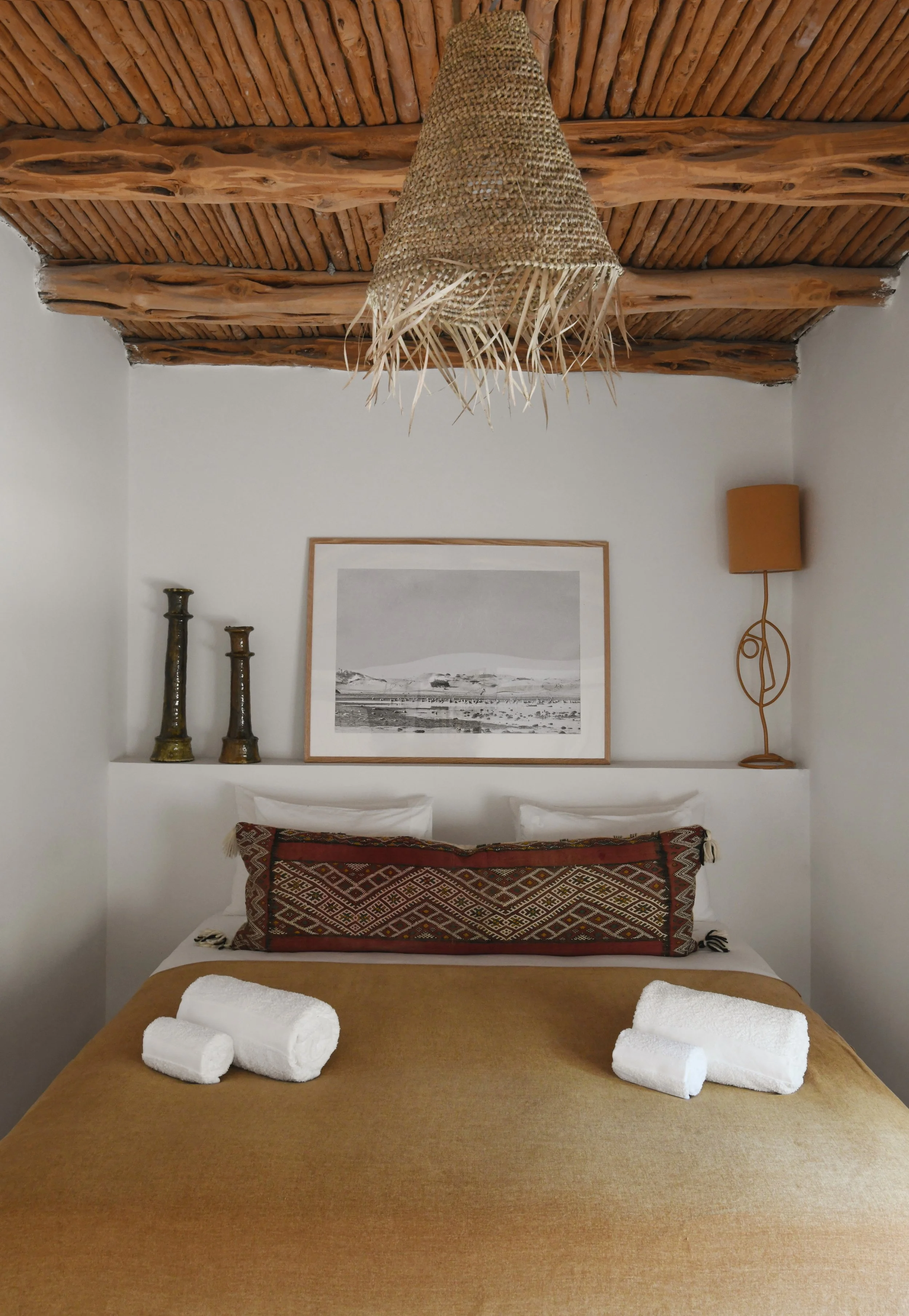 Photographie d'une des chambres de la Pink Pepper House. 