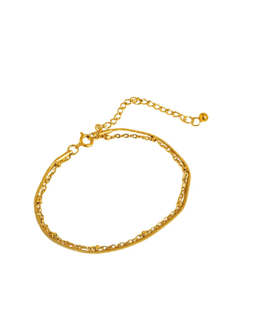 Thin double chain bracelet