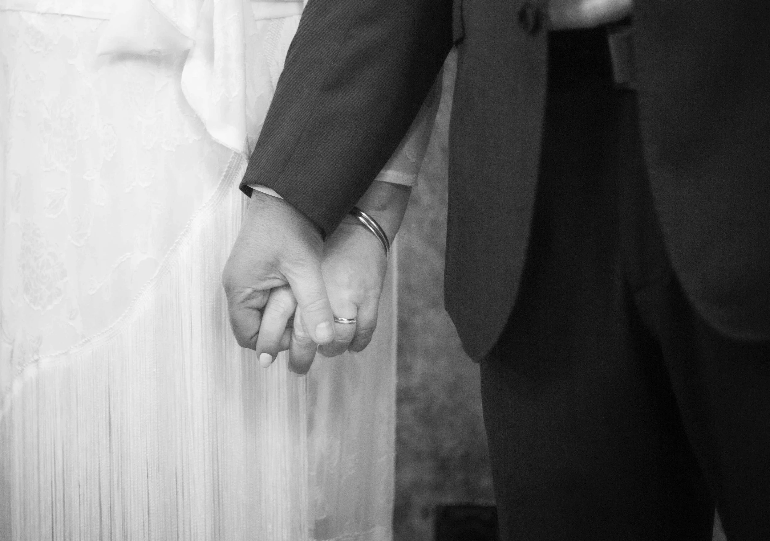 el cariño de dos recién casados