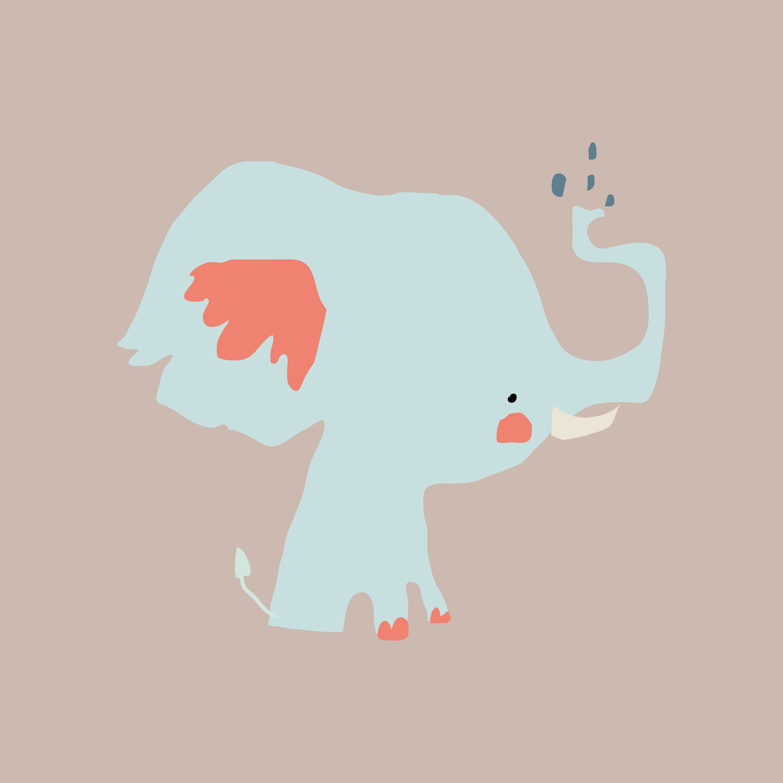 Abstract illustration of a face profile with a cloud-like shape, beige background, and various flowing elements in muted colors.