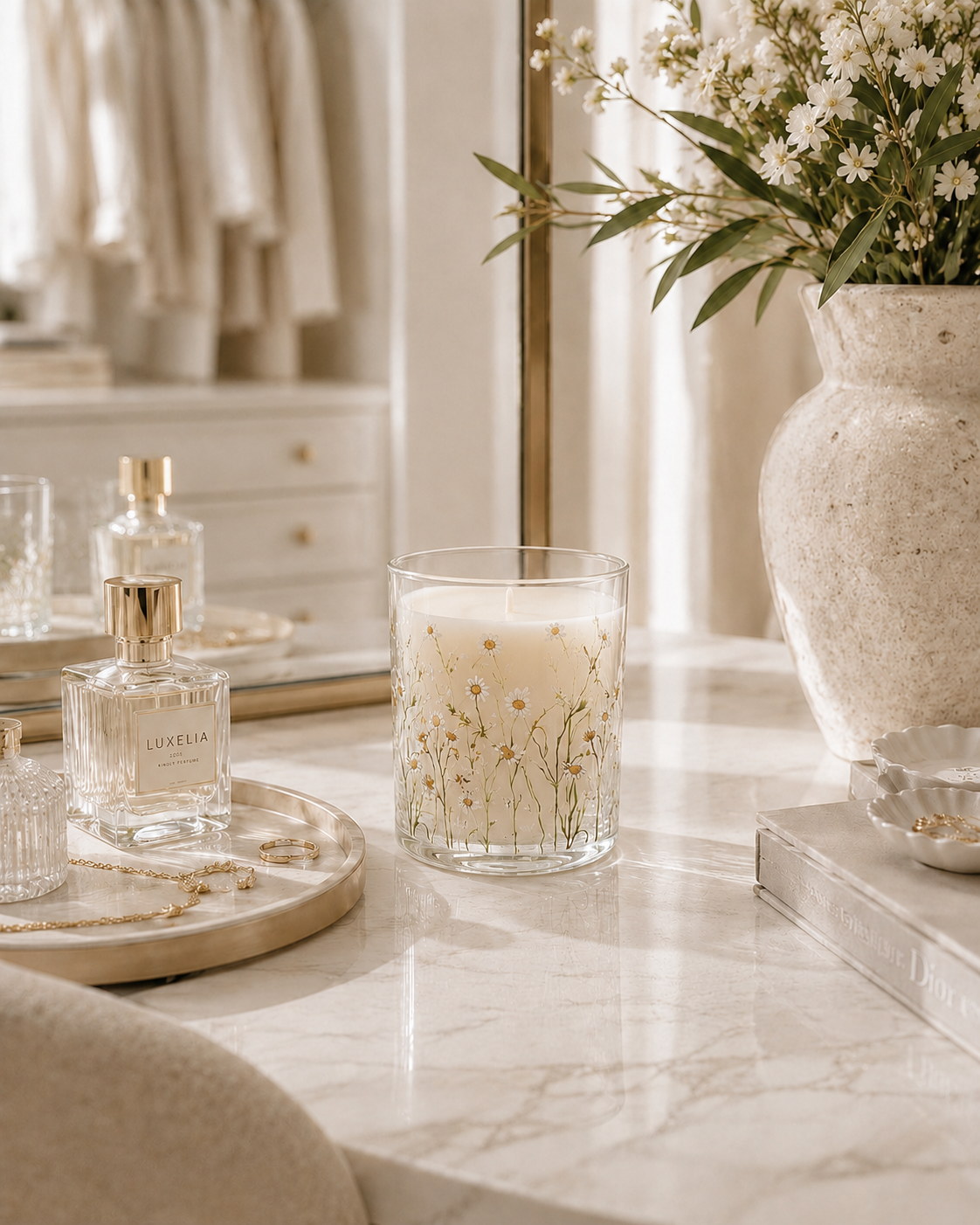 Luxury Daisy Candle