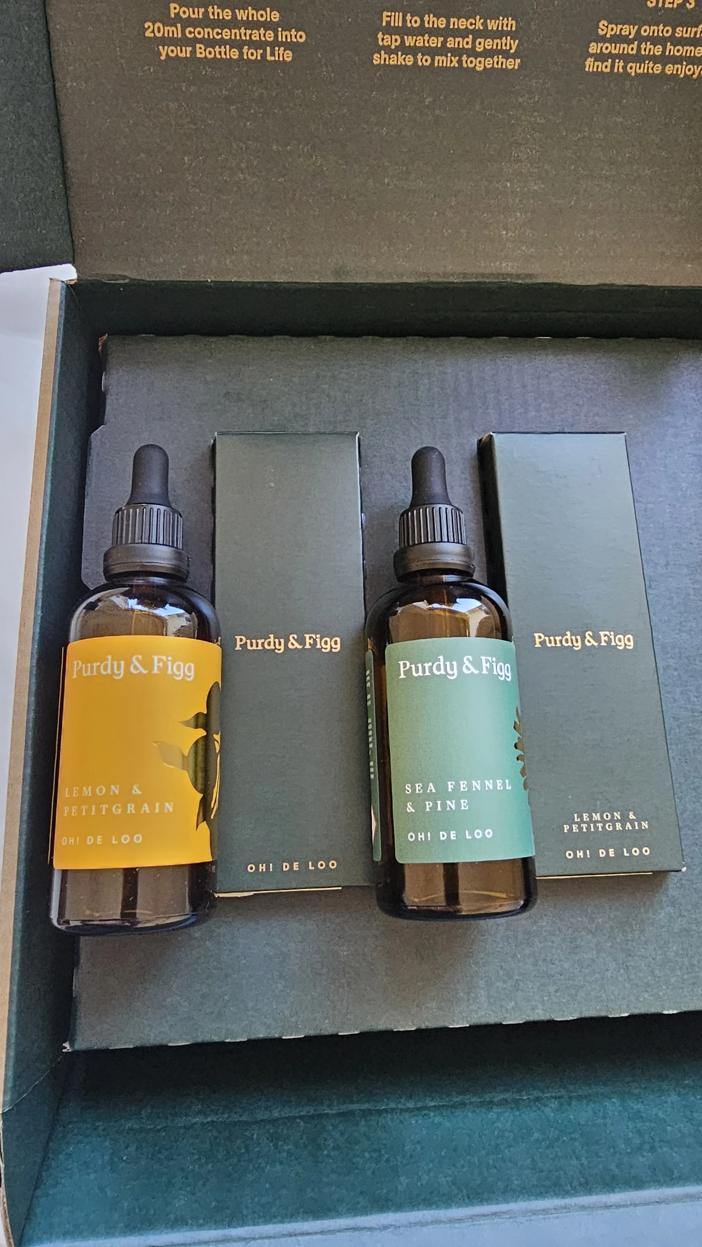 Rare Purdy & Figg Oh! de Loo Duo Set Build Your Own 2 x 90ml | Natural Toilet Drops