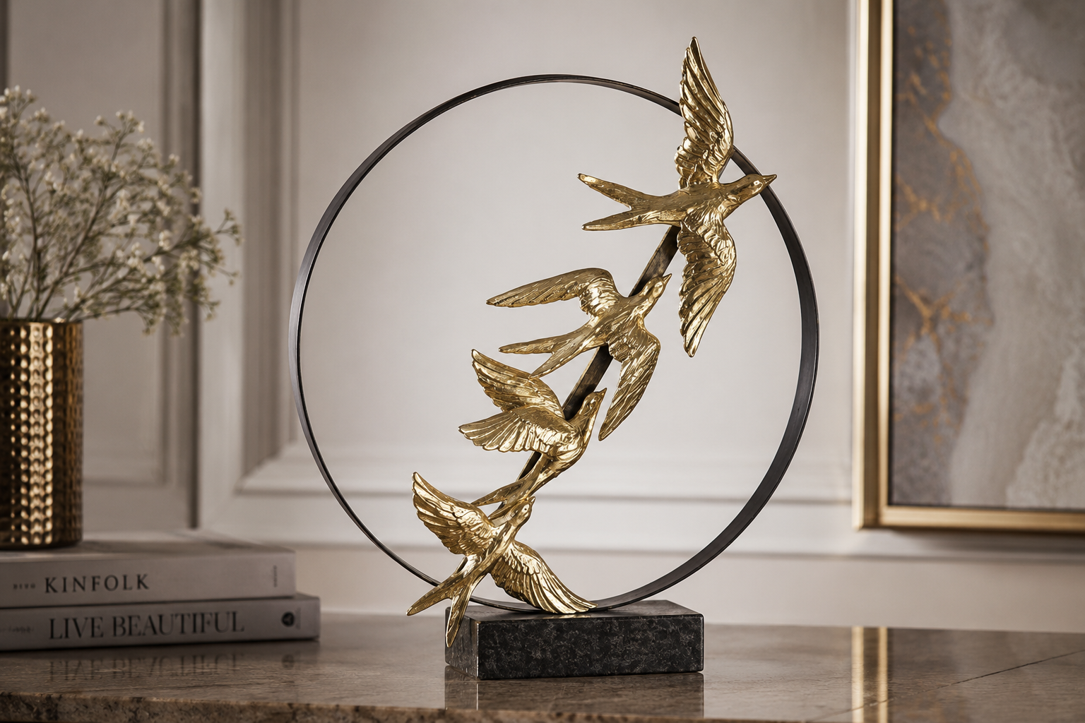 Aurelia | Golden Bird Sculpture