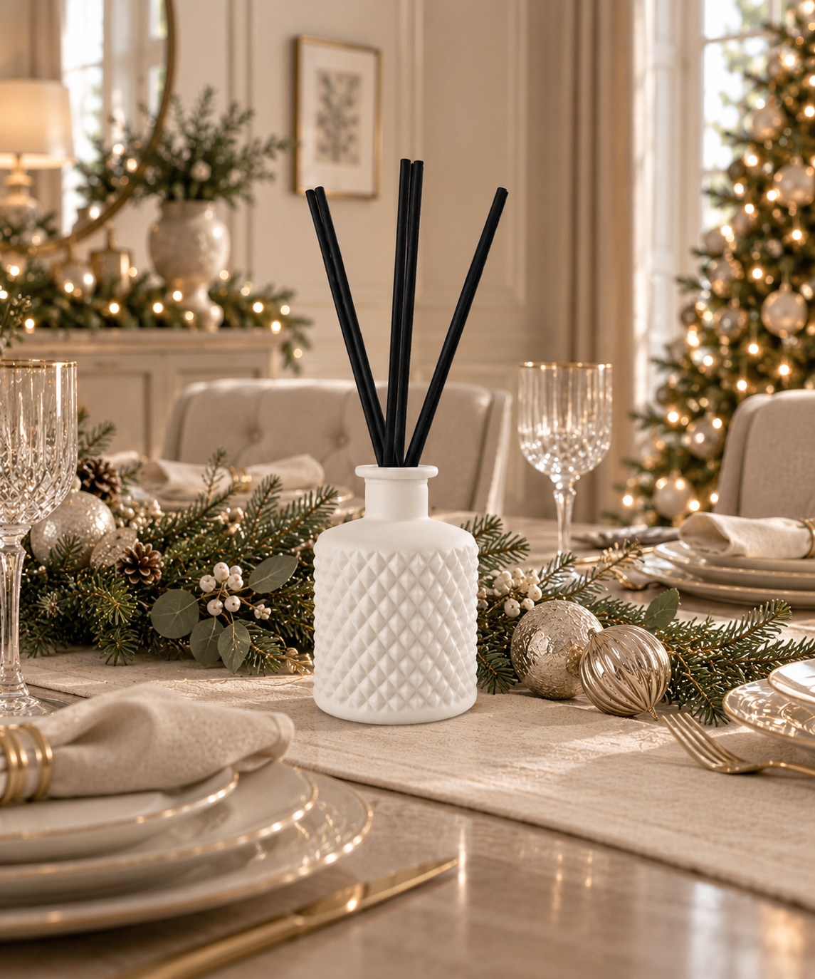 Matt White 200ml Geo Diffuser - Gift Boxed