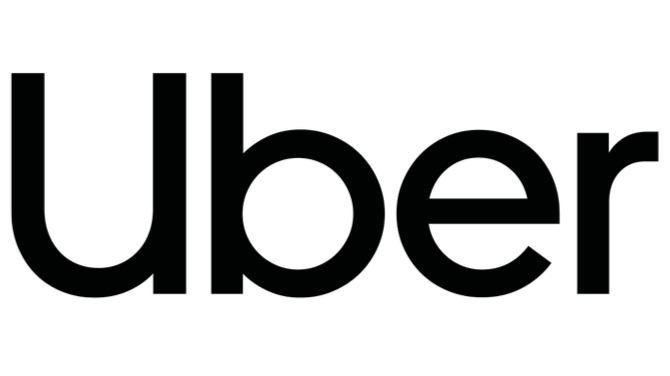 Uber logo with black text on transparent background.