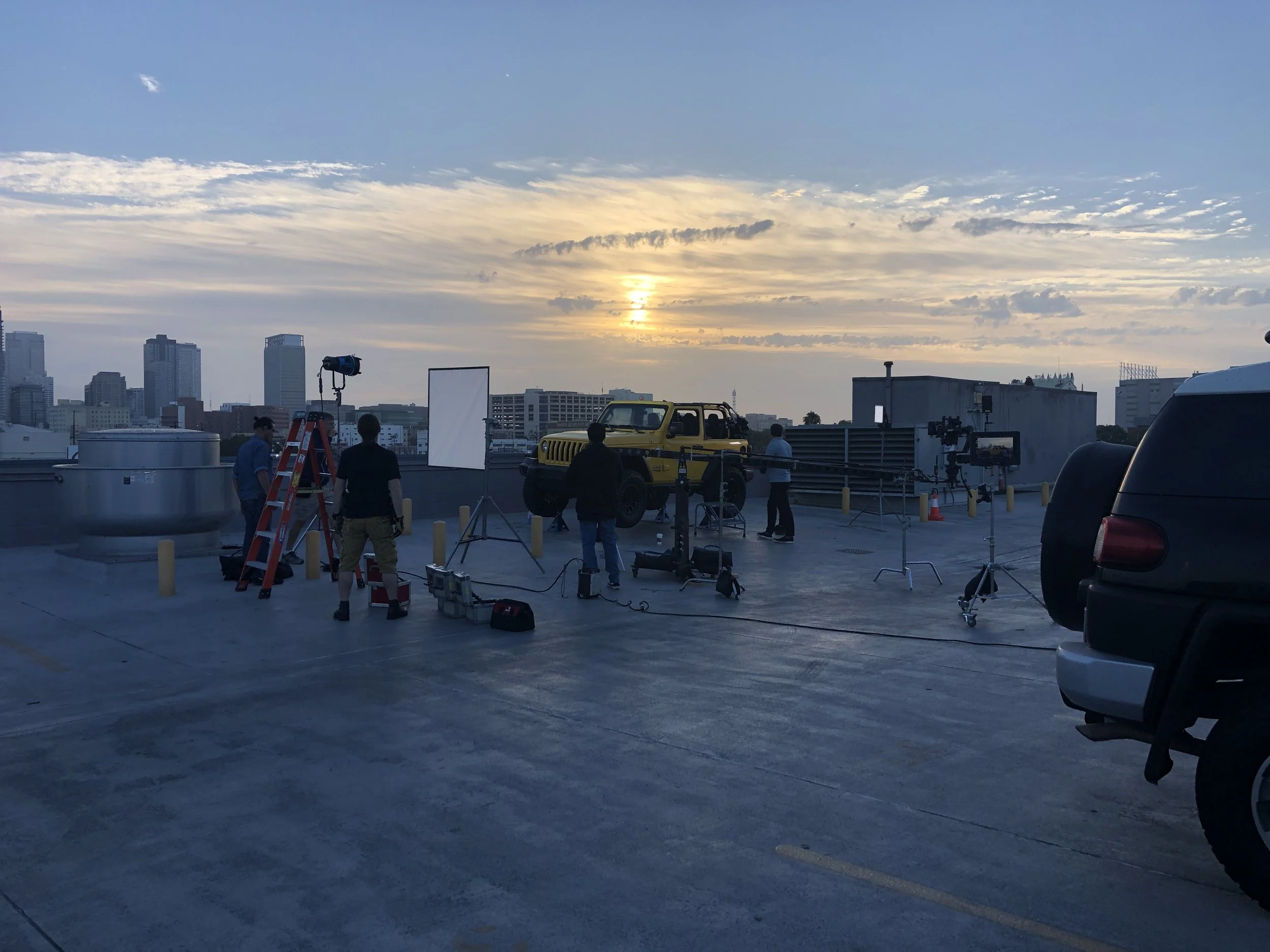 Car commercial shoot DTLA
