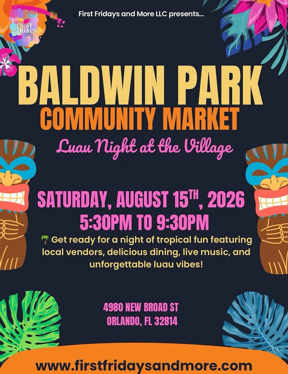 Baldwin Park Community Market Music &amp; Food Fest Block Party