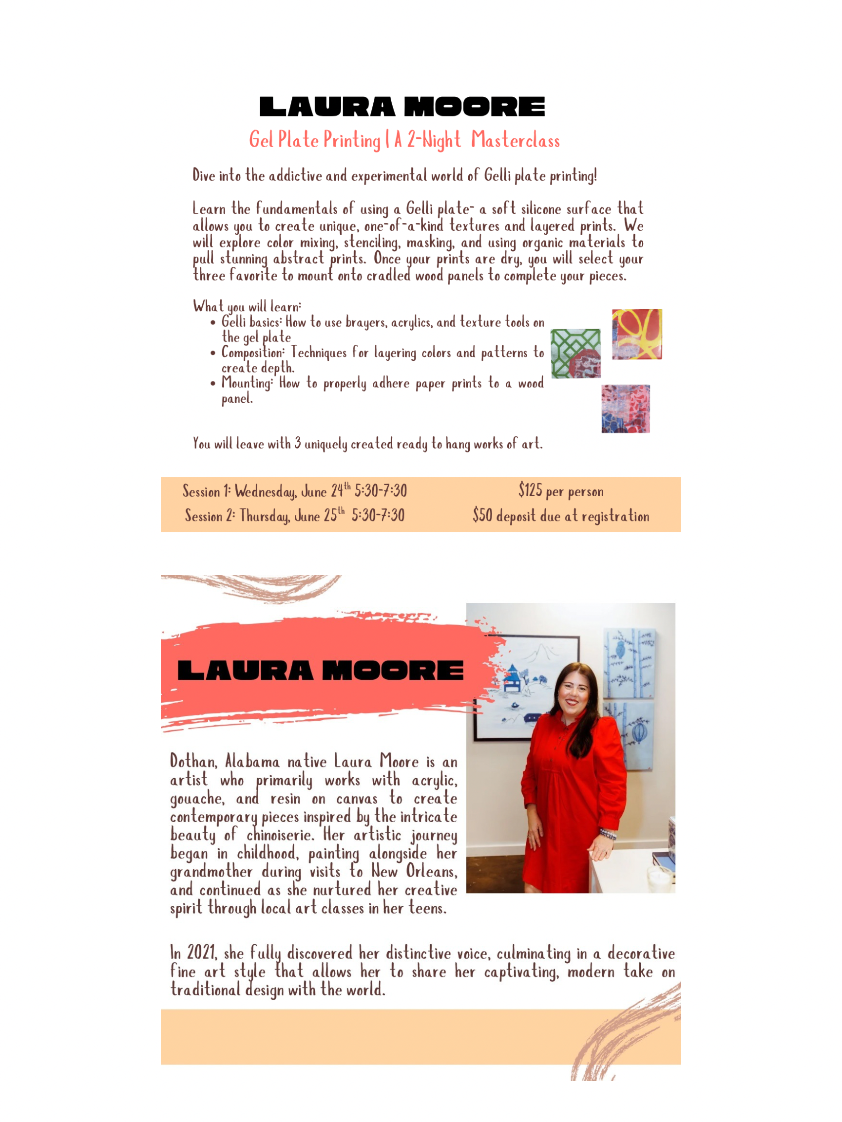 Gel Plate Printing | 2-Night Masterclass