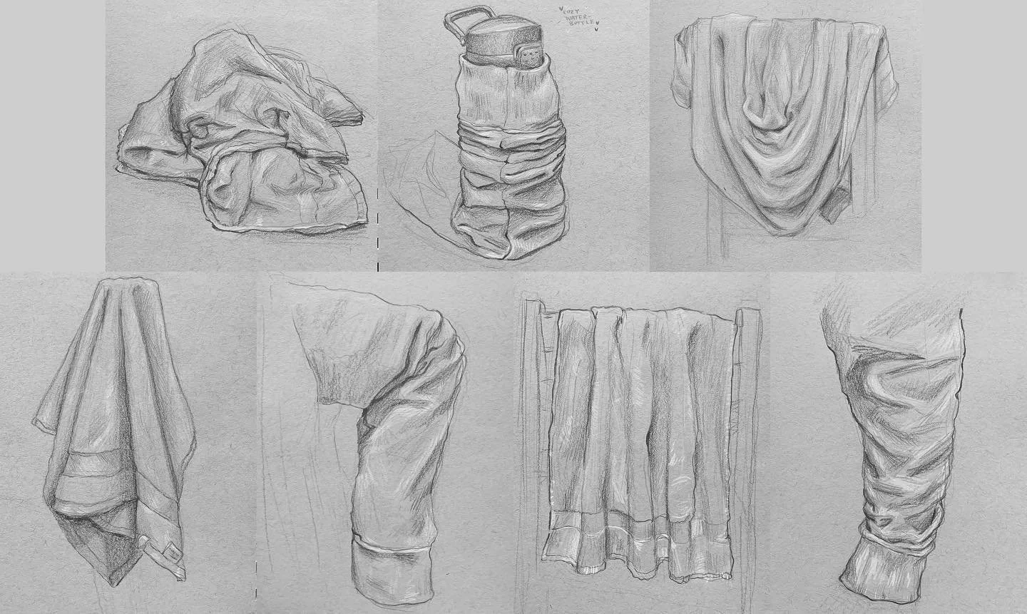 7 folds assignment for figure ii 🐿 + two more studies from last semester in figure i 
-
#swagswag #drawingstudy #tonedpaperdrawing #tonedpaper #clothingstudy ..