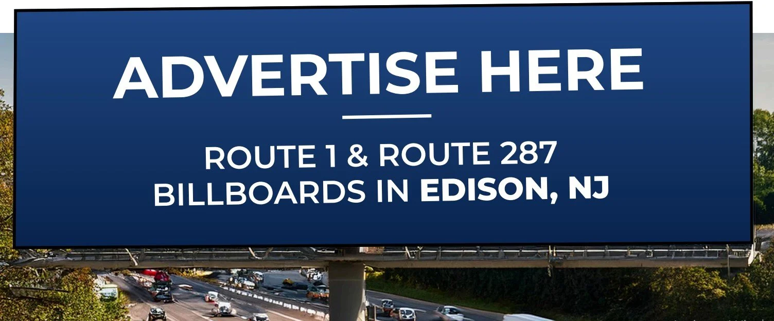 Outdoor advertising billboard on one of the busiest roads in the US, Rt 1 Edison NJ