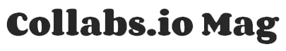 Logo of Collabs.io Magazine in black text on a white background.