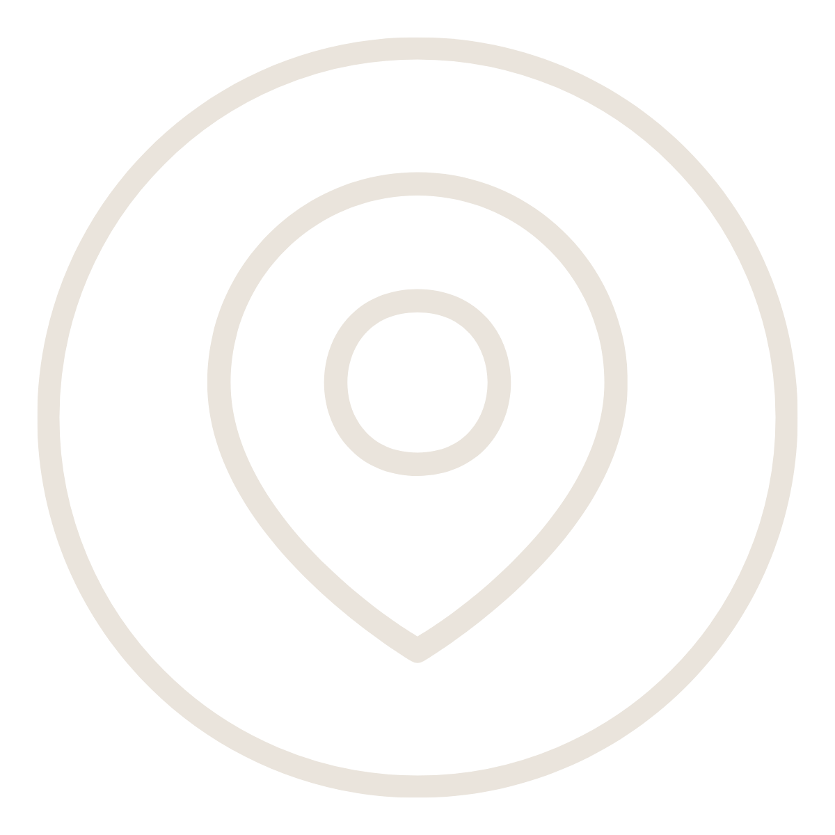 Map pin icon within a target circle.