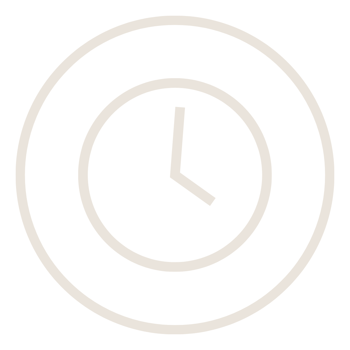 Clock showing 3:00.