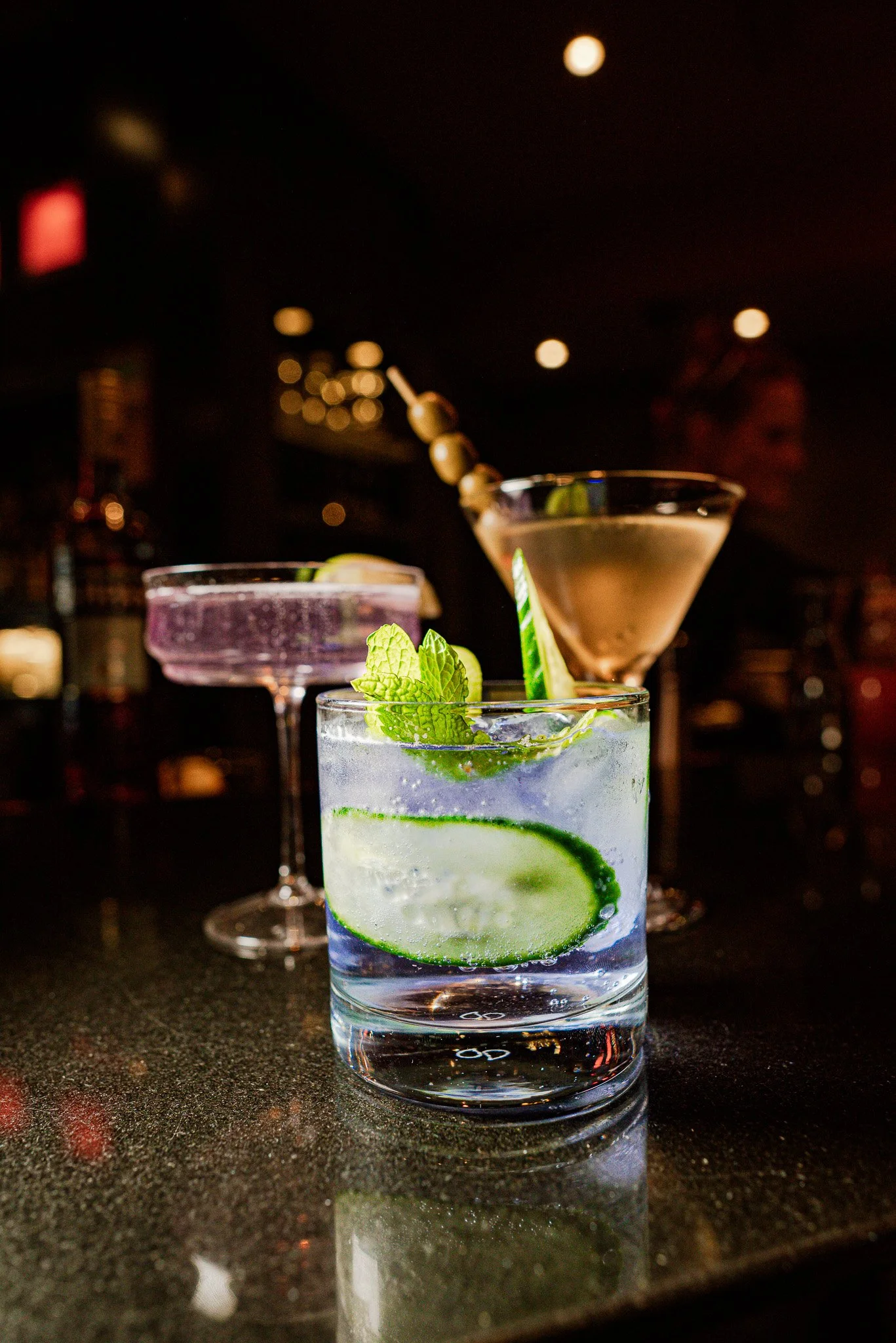 event cocktail party service and bar at Denham Hospitality