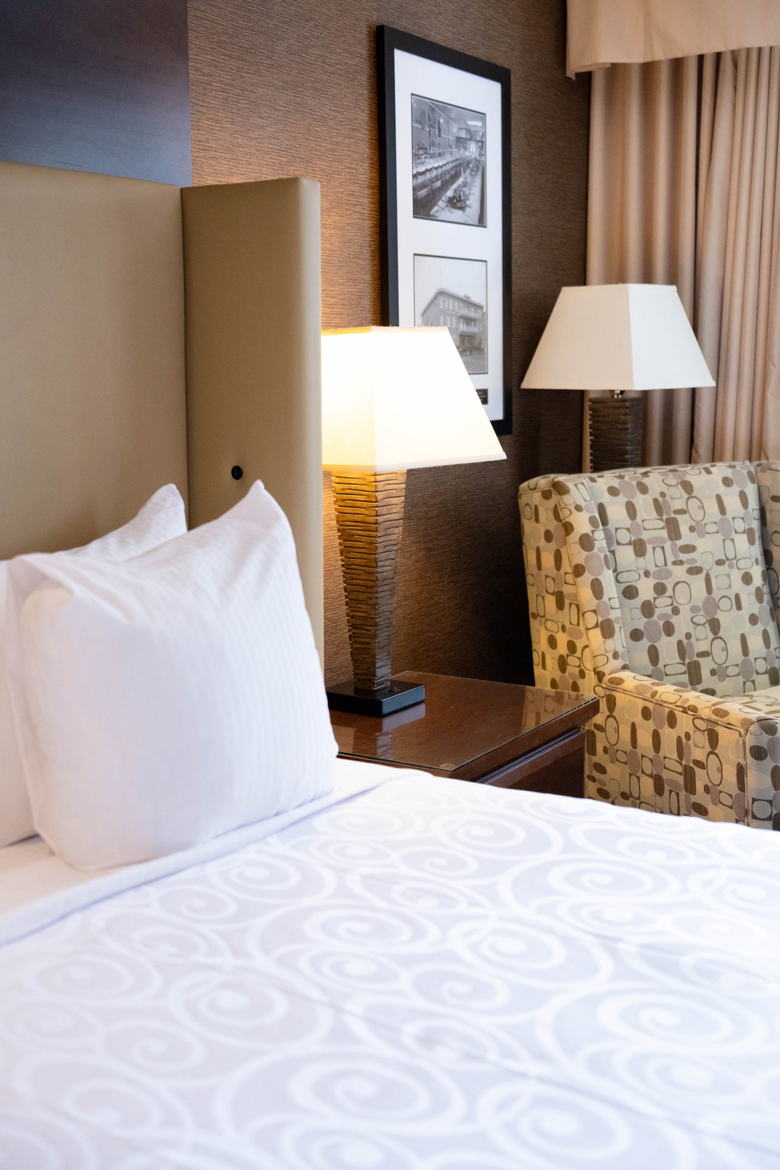 Guest accommodations for wedding attendees at Denham Hospitality