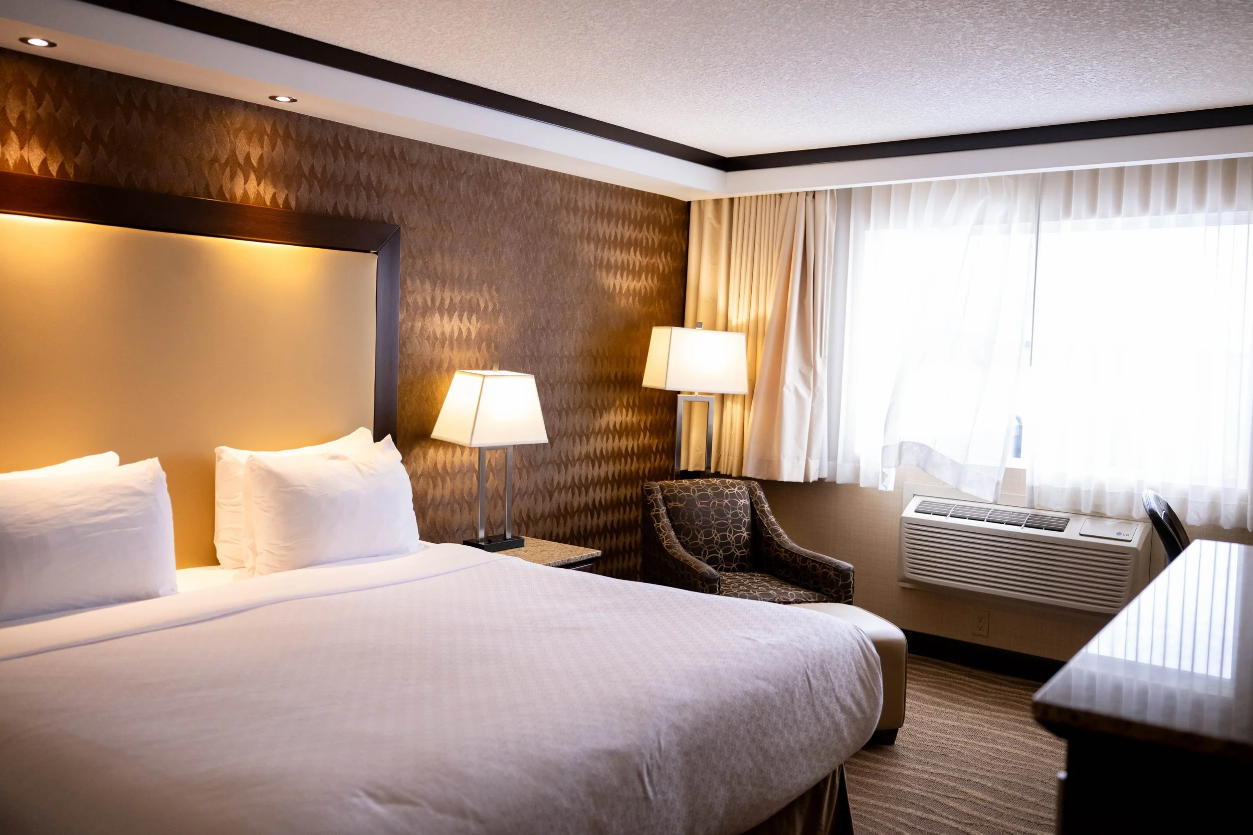 walk-in shower, 1 king room at Best Western Plus Edmonton Airport Hotel